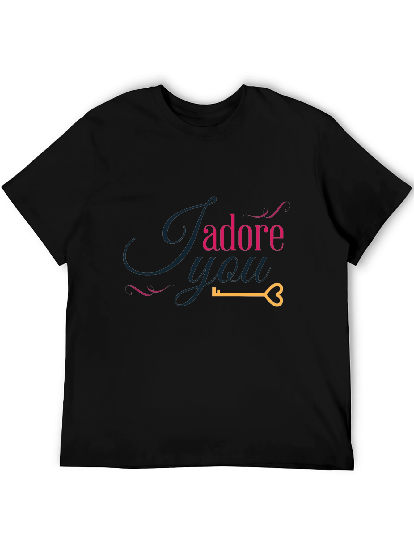 Jadore You Graphic Tee - Romantic Heart Key