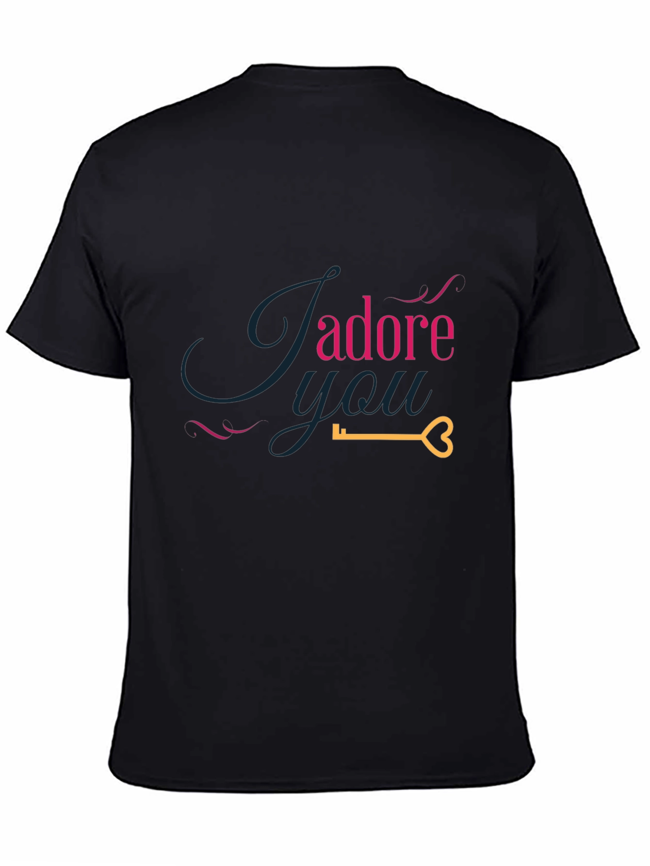 Jadore You Graphic Tee - Romantic Heart Key