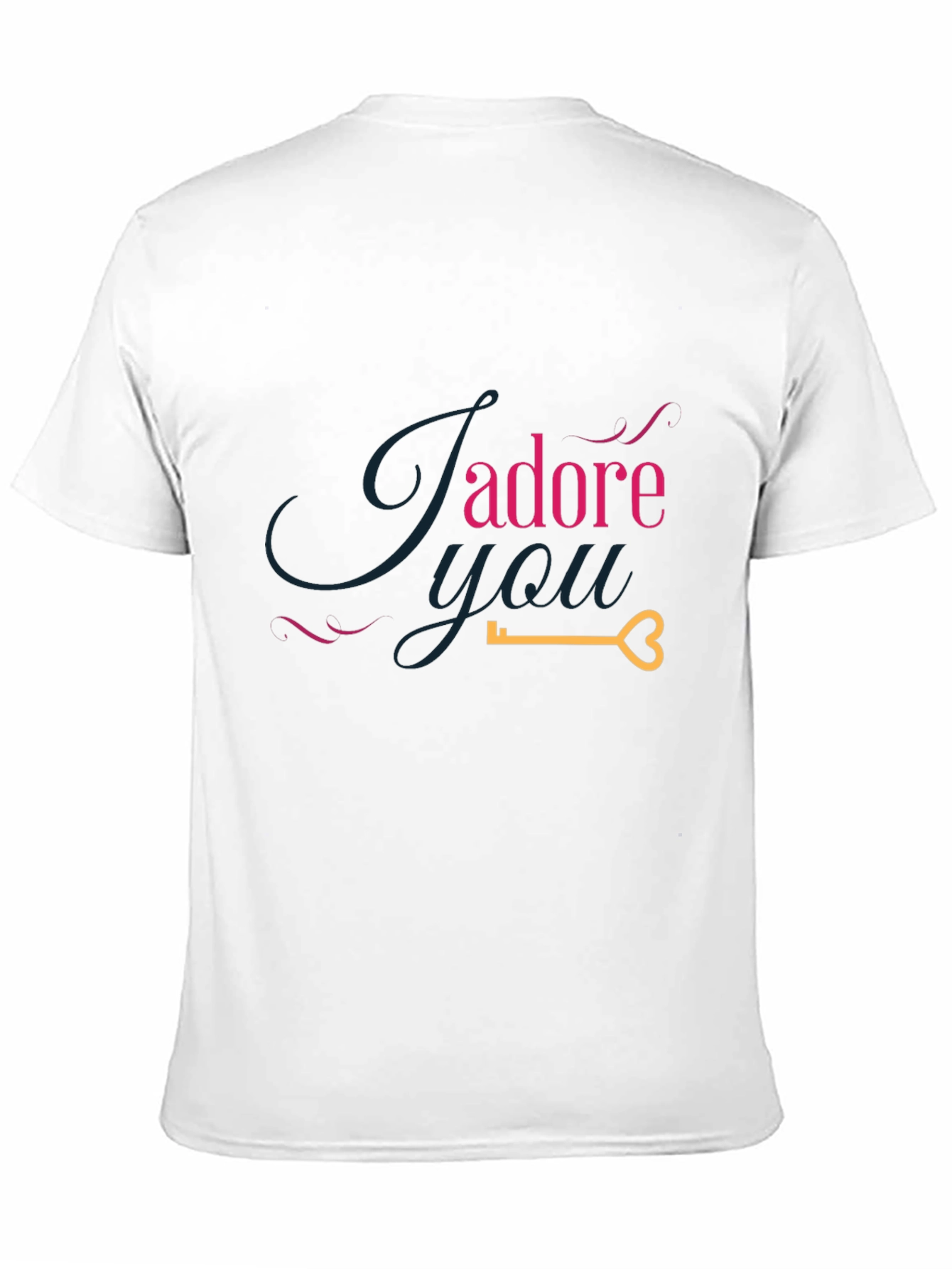 Jadore You Graphic Tee - Romantic Heart Key