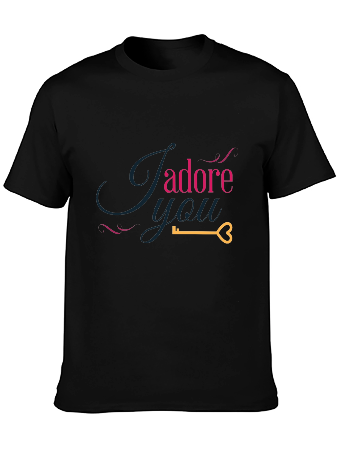 Jadore You Graphic Tee - Romantic Heart Key