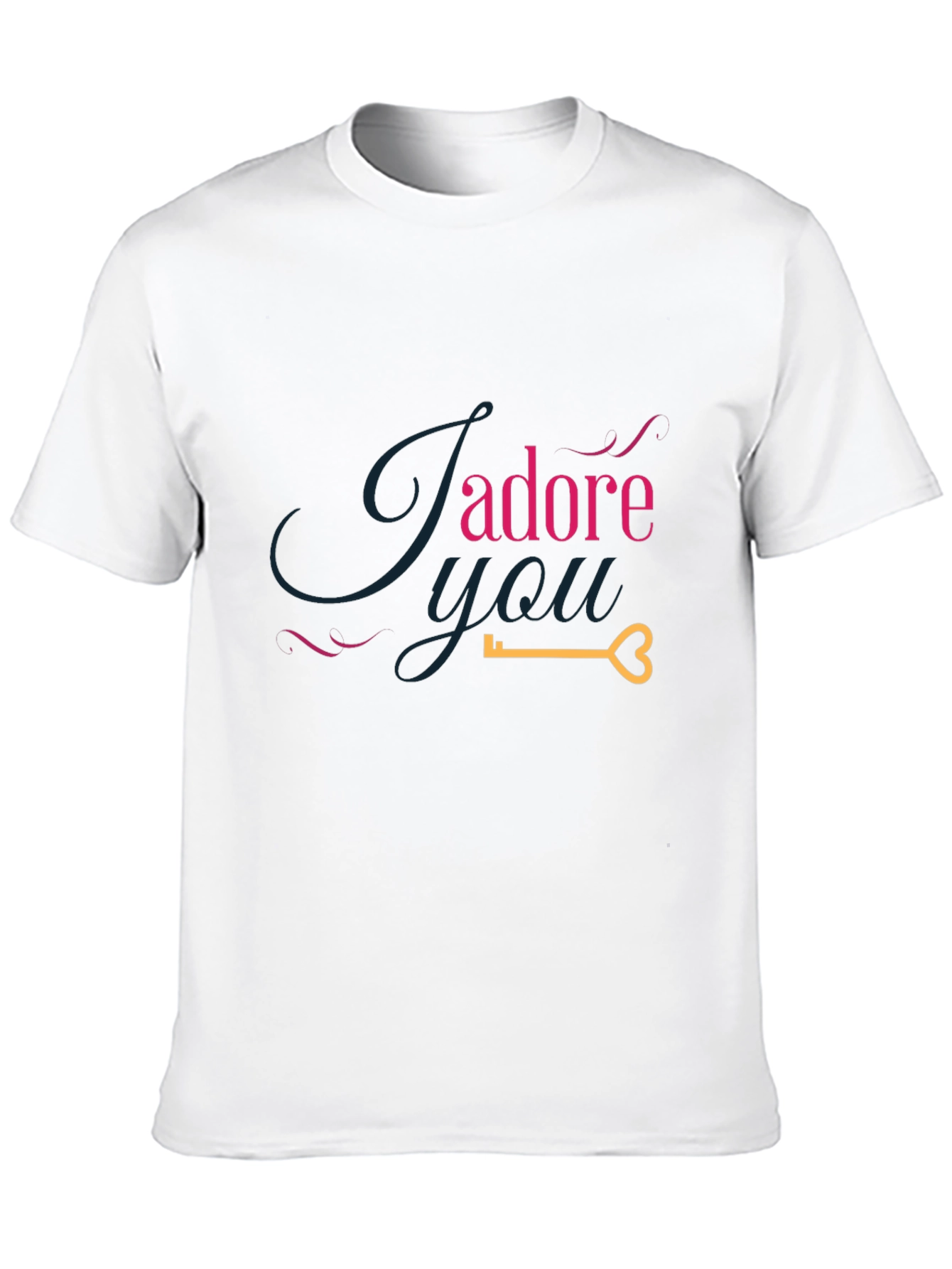 Jadore You Graphic Tee - Romantic Heart Key