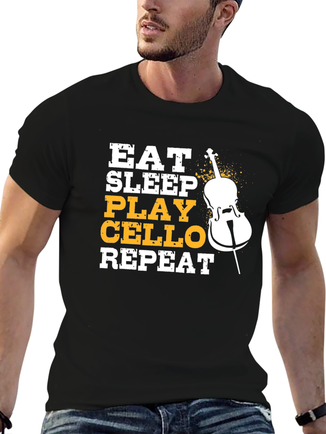 Eat Sleep Play Cello Repeat Musician T-Shirt