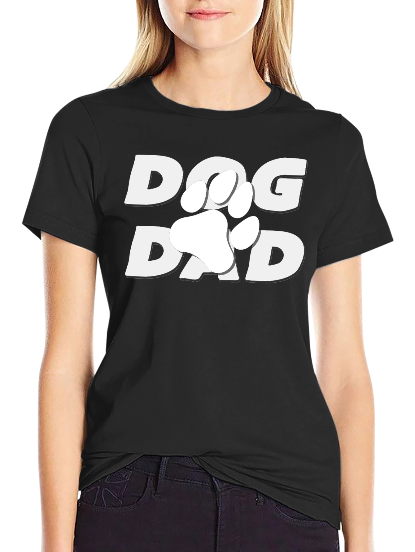 Dog Dad T-Shirt - Paw Print Design