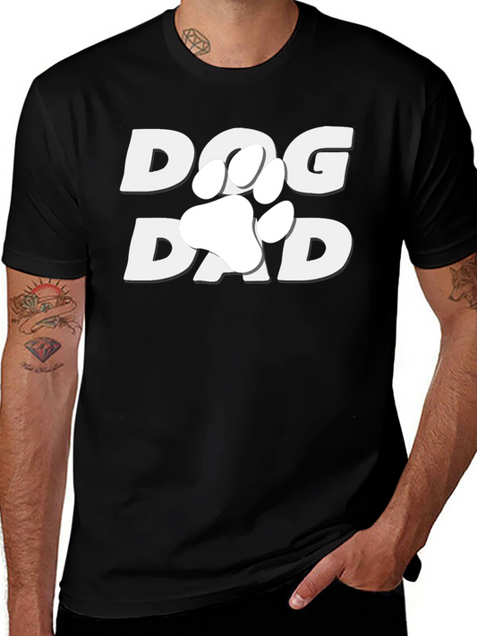 Dog Dad T-Shirt - Paw Print Design