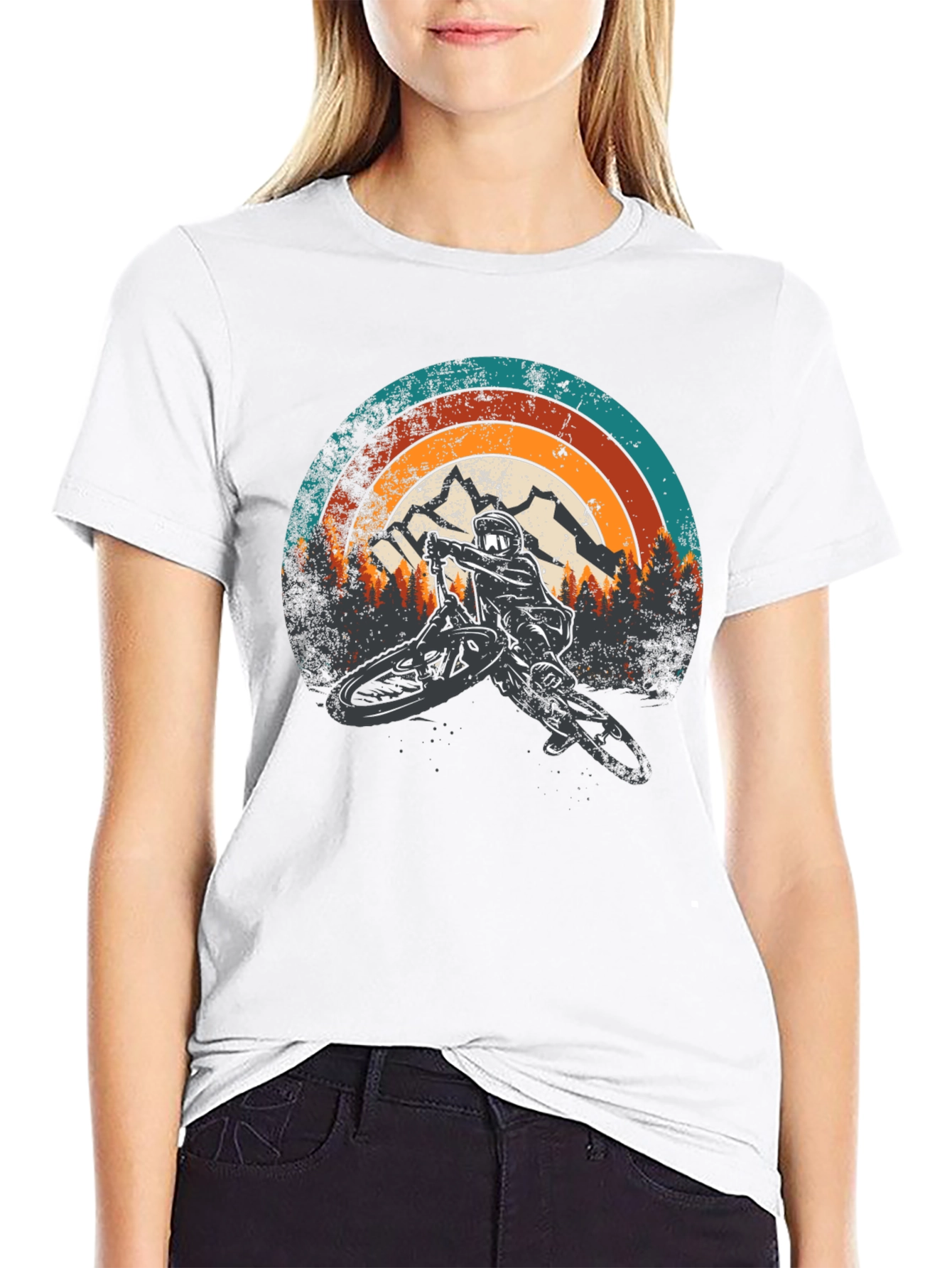 Mountain Biker Retro Graphic Tee
