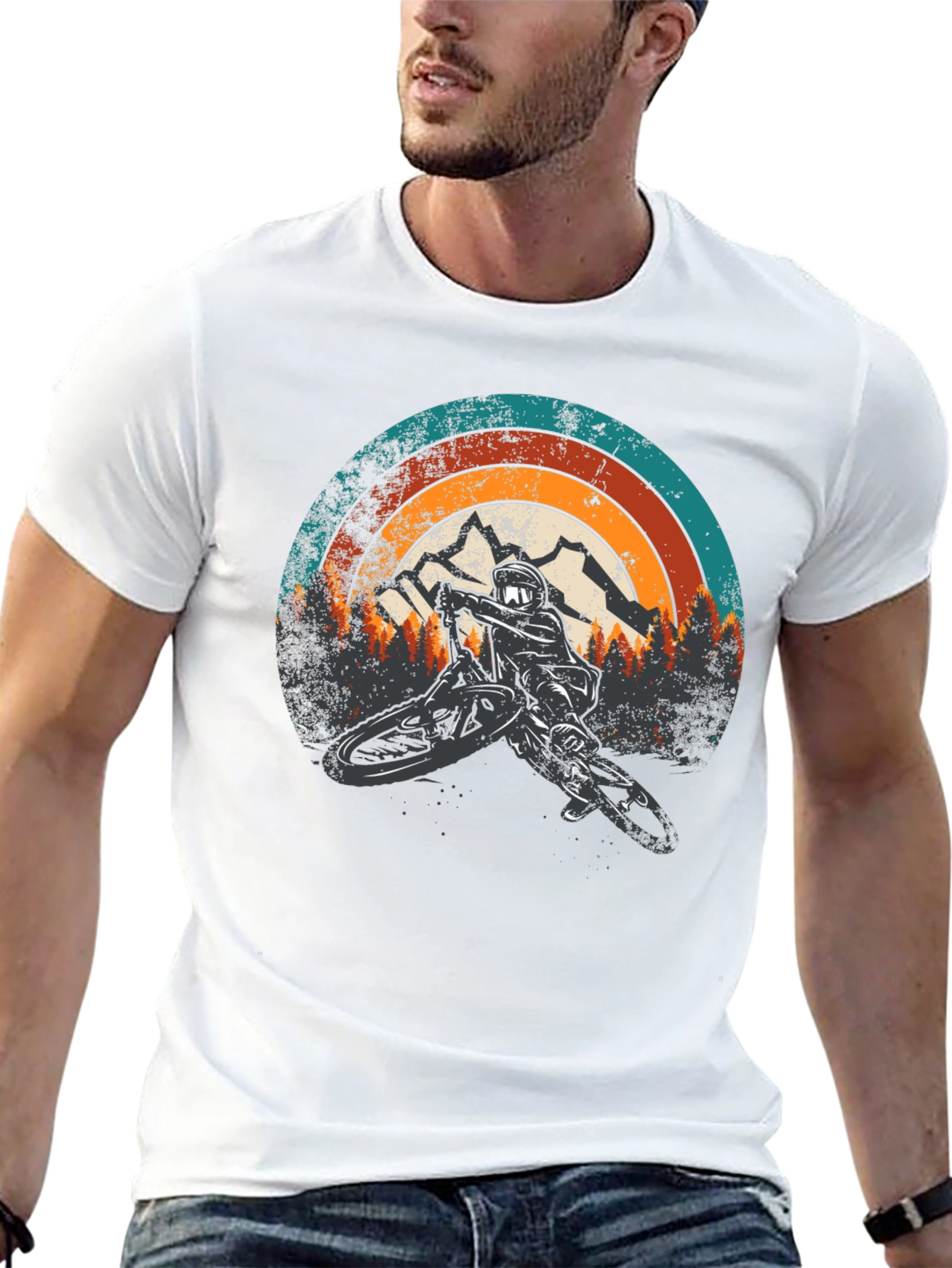 Mountain Biker Retro Graphic Tee