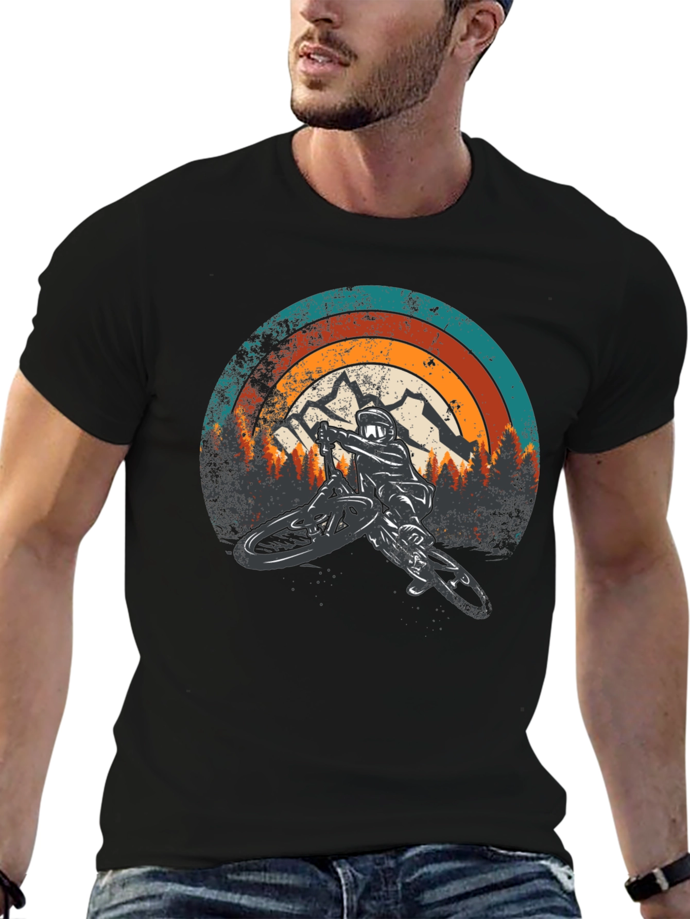 Mountain Biker Retro Graphic Tee
