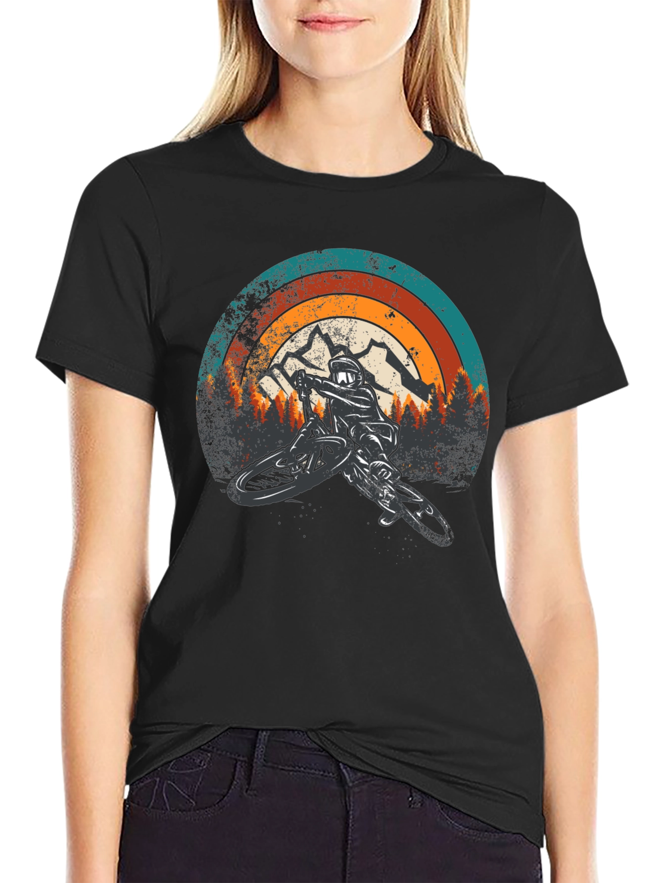 Mountain Biker Retro Graphic Tee