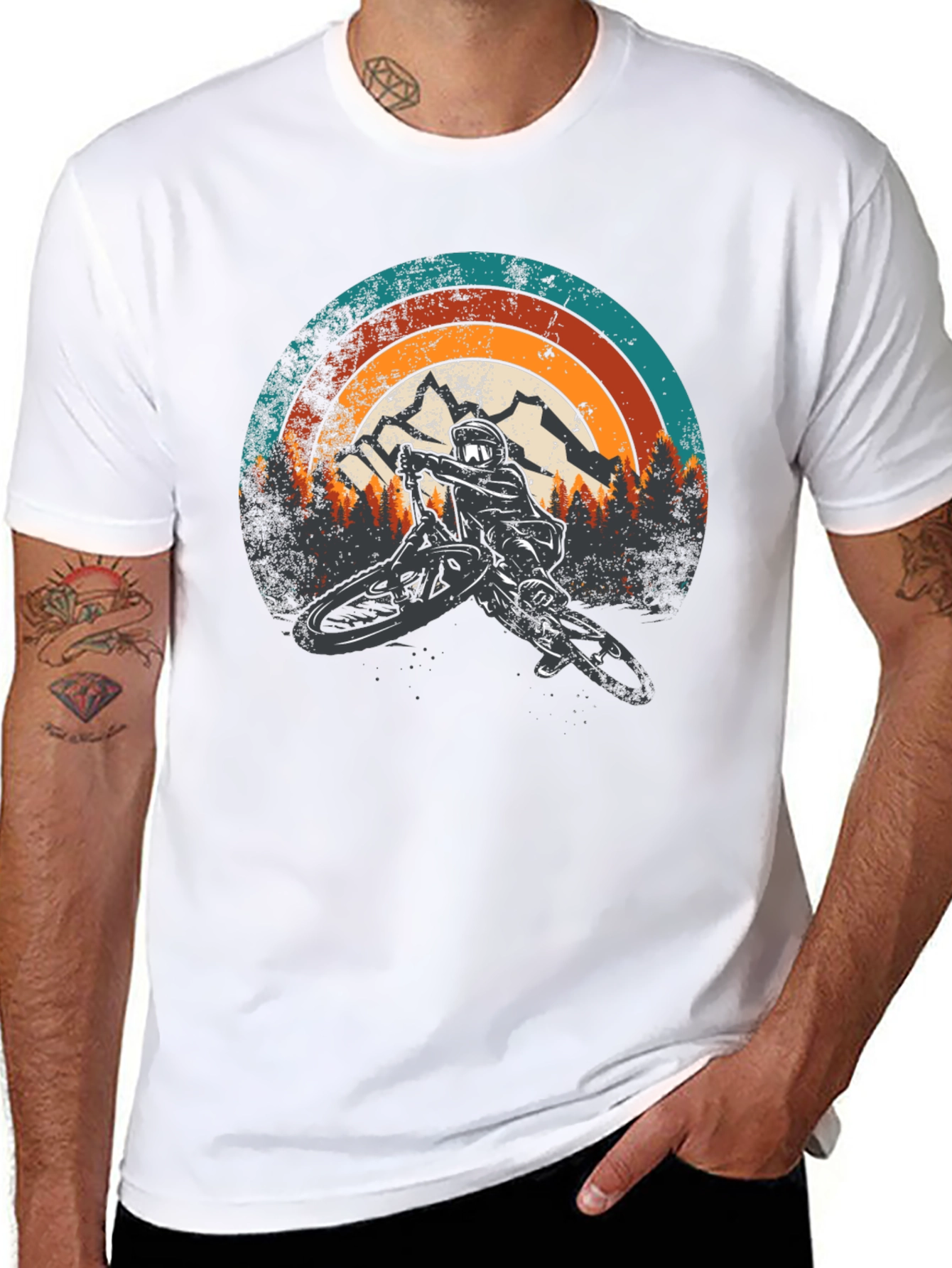 Mountain Biker Retro Graphic Tee