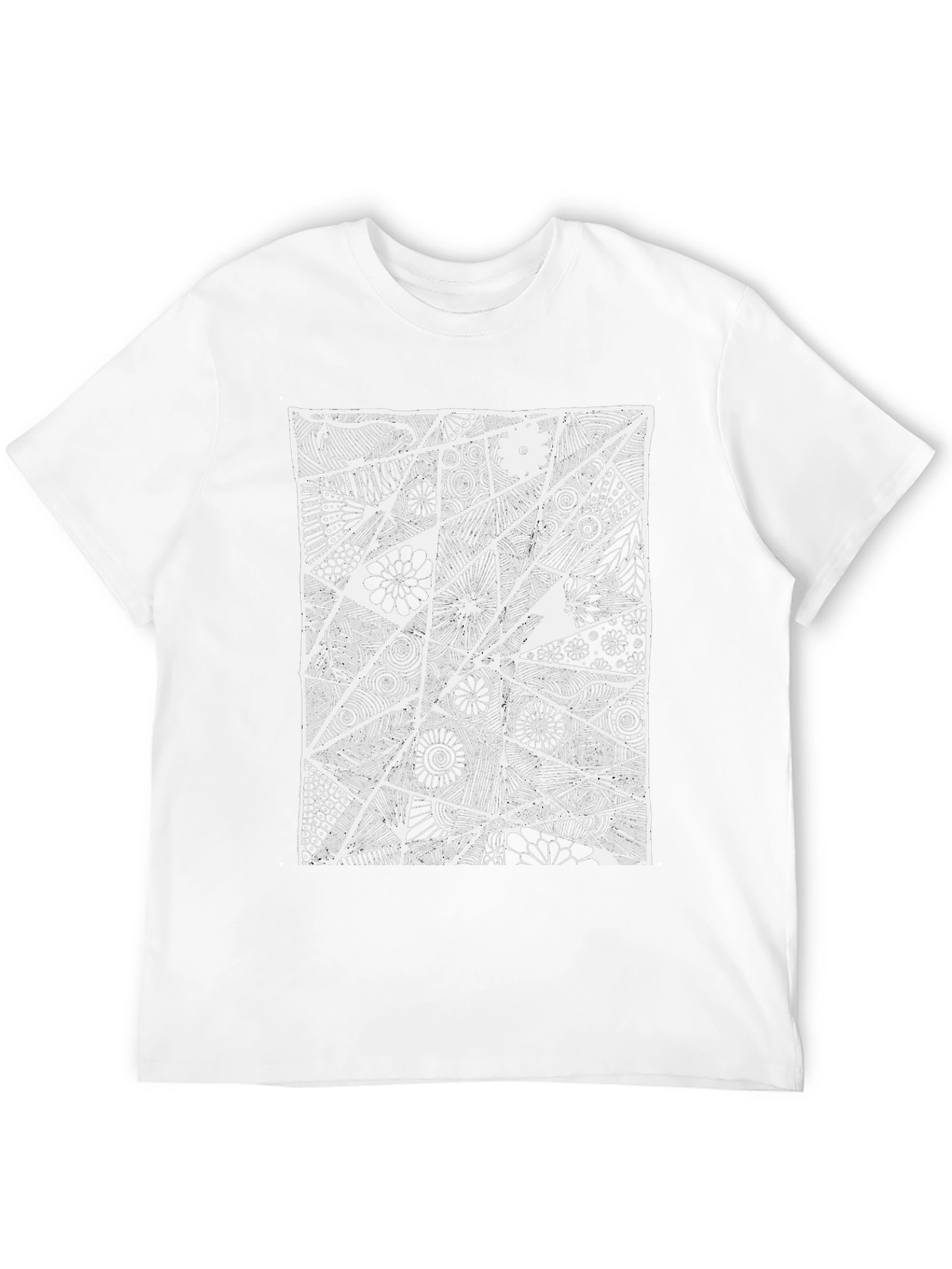 Abstract Floral Black T-Shirt
