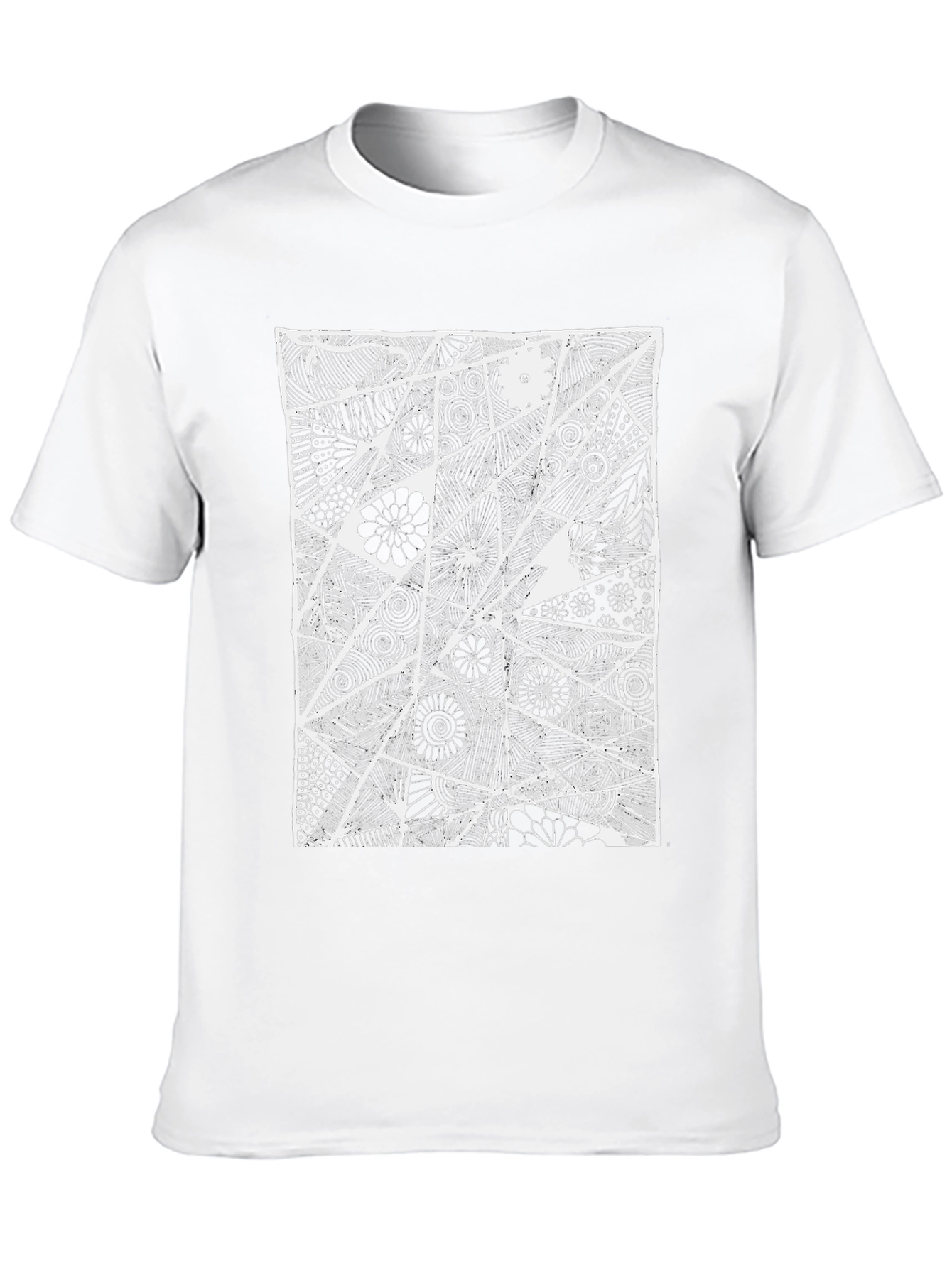 Abstract Floral Black T-Shirt