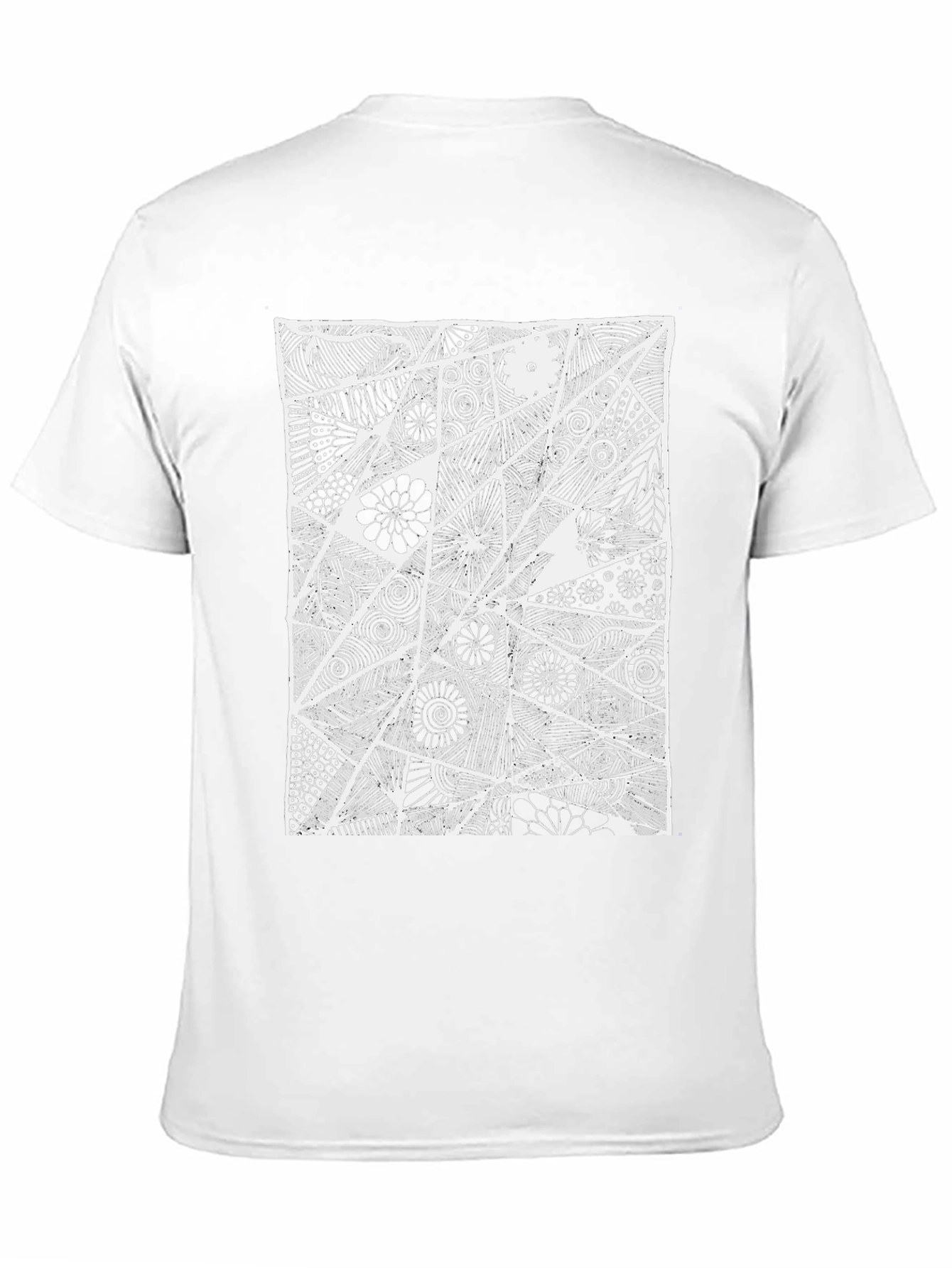 Abstract Floral Black T-Shirt