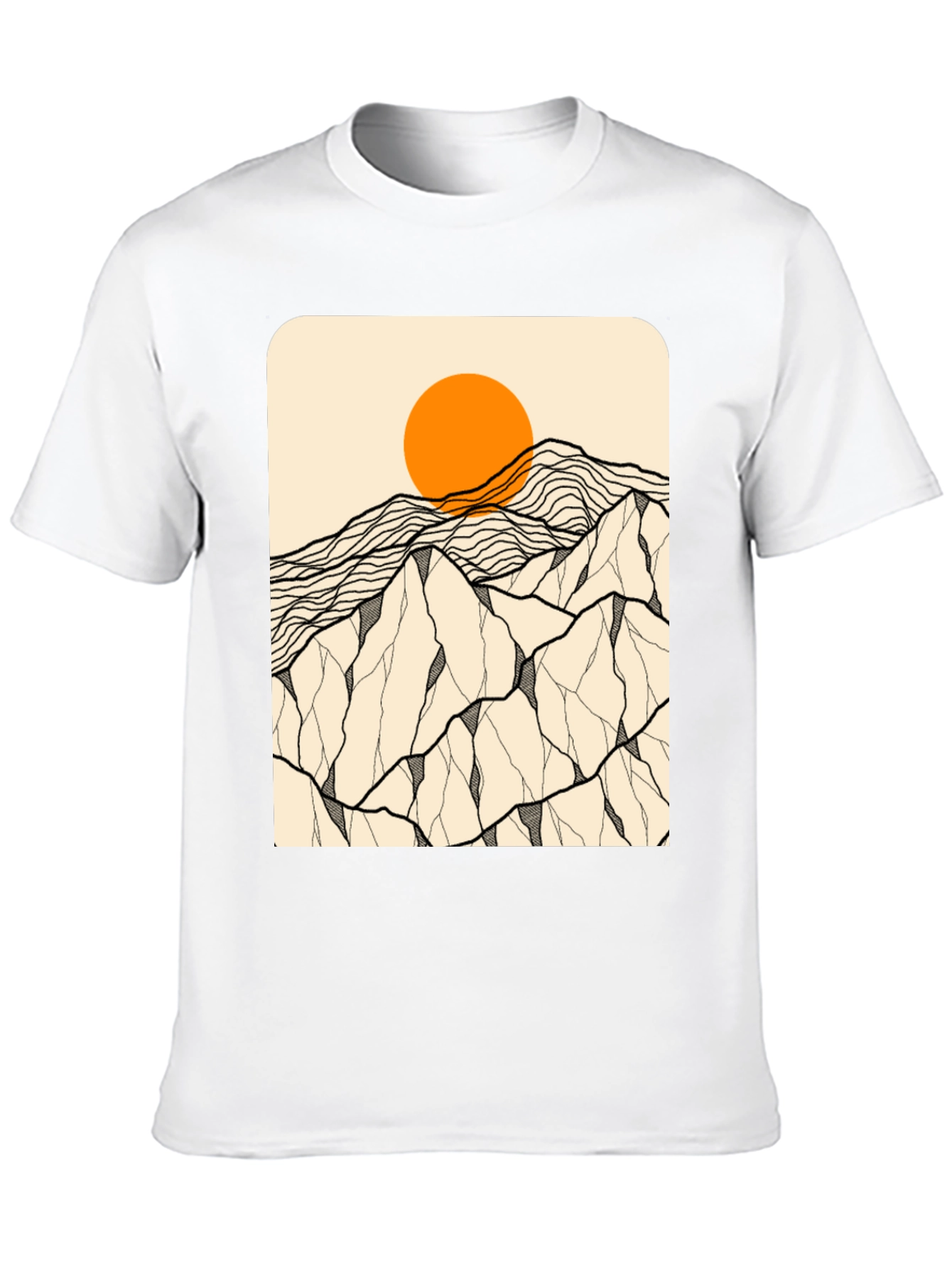 Mountainscape Graphic Tee - Black Cotton Blend