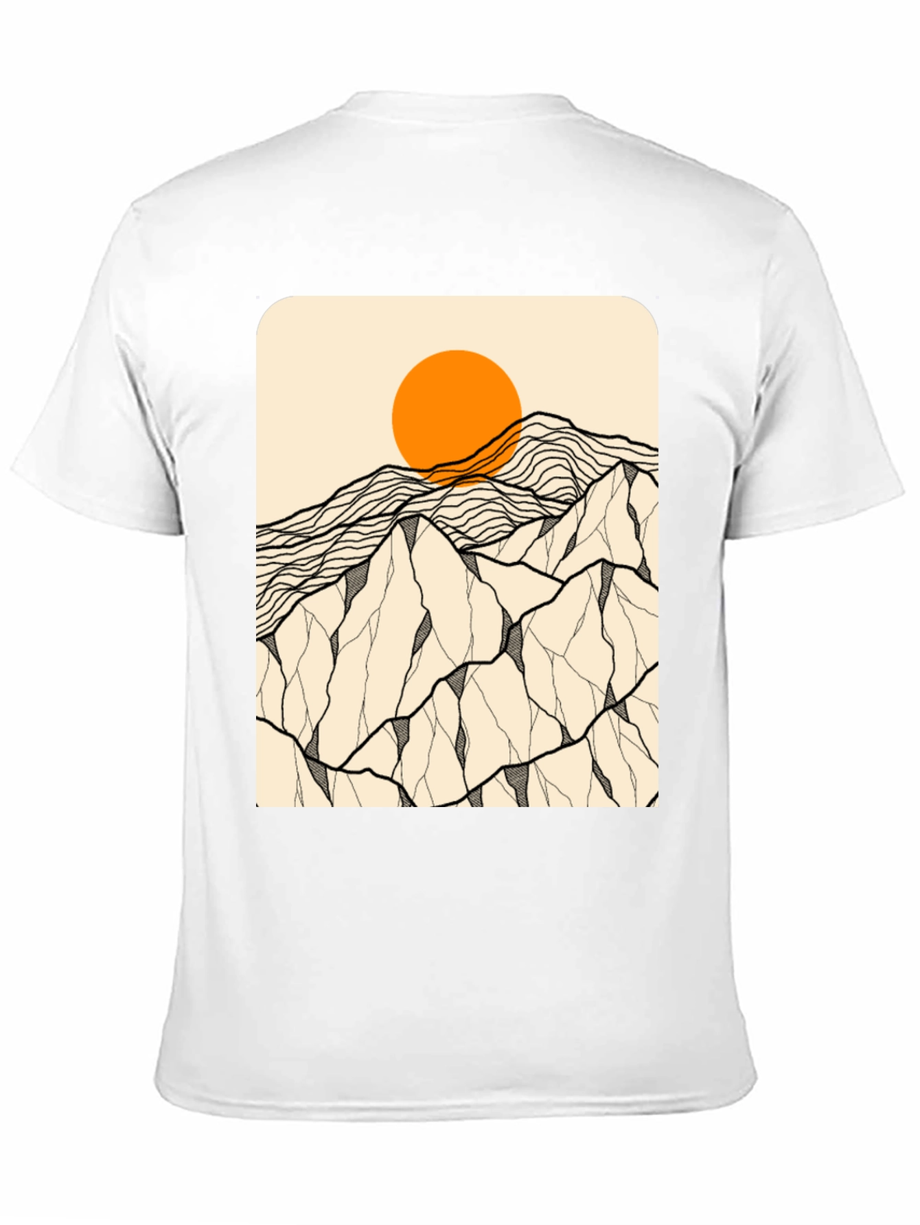 Mountainscape Graphic Tee - Black Cotton Blend