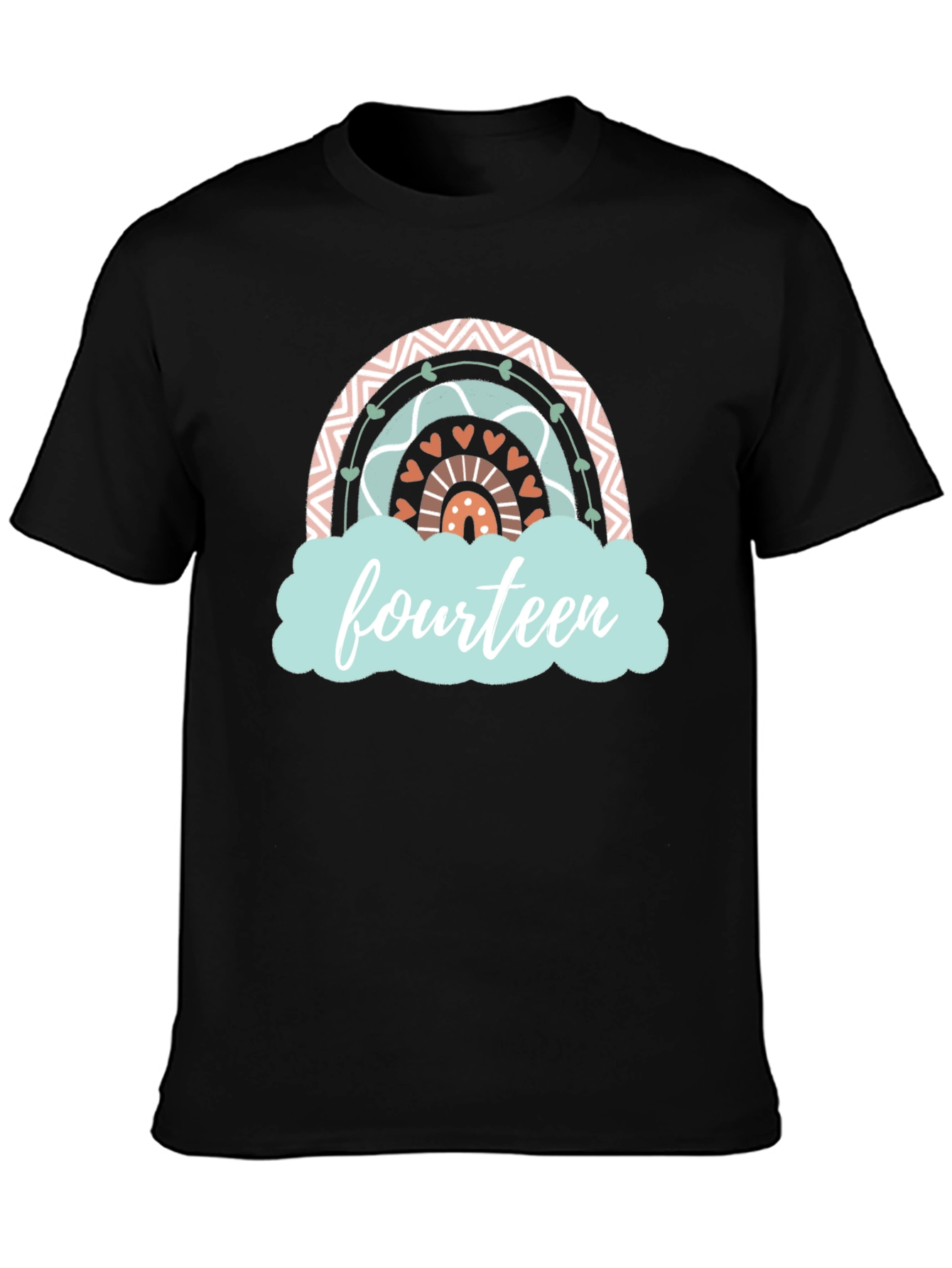 Fourteenth Birthday Rainbow T-shirt