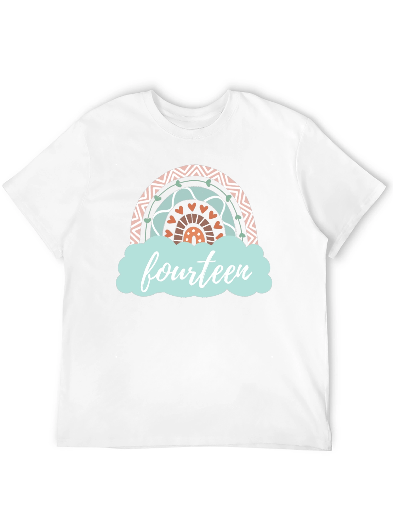 Fourteenth Birthday Rainbow T-shirt