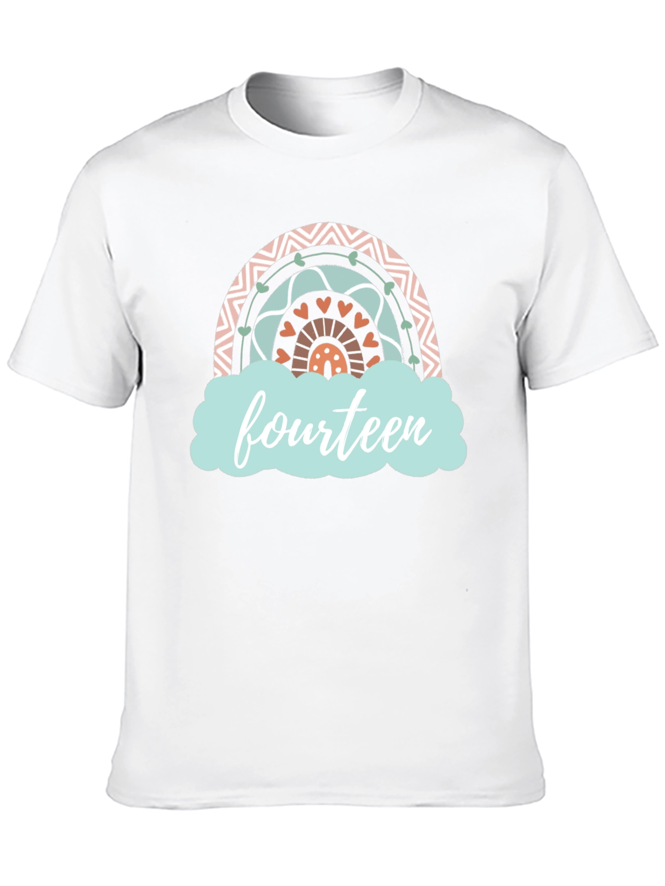 Fourteenth Birthday Rainbow T-shirt