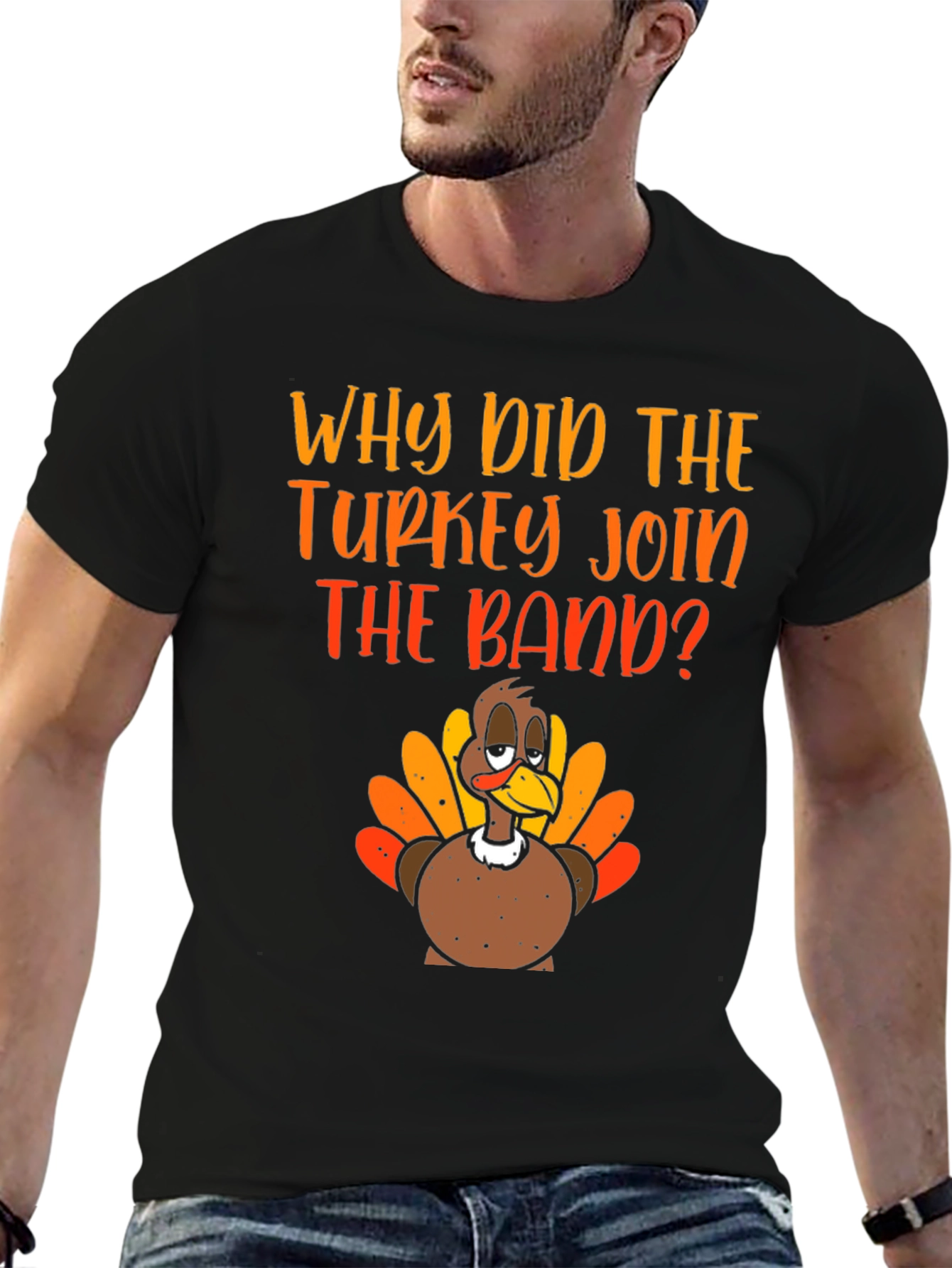 Turkey Band T-Shirt - Thanksgiving Humor Tee