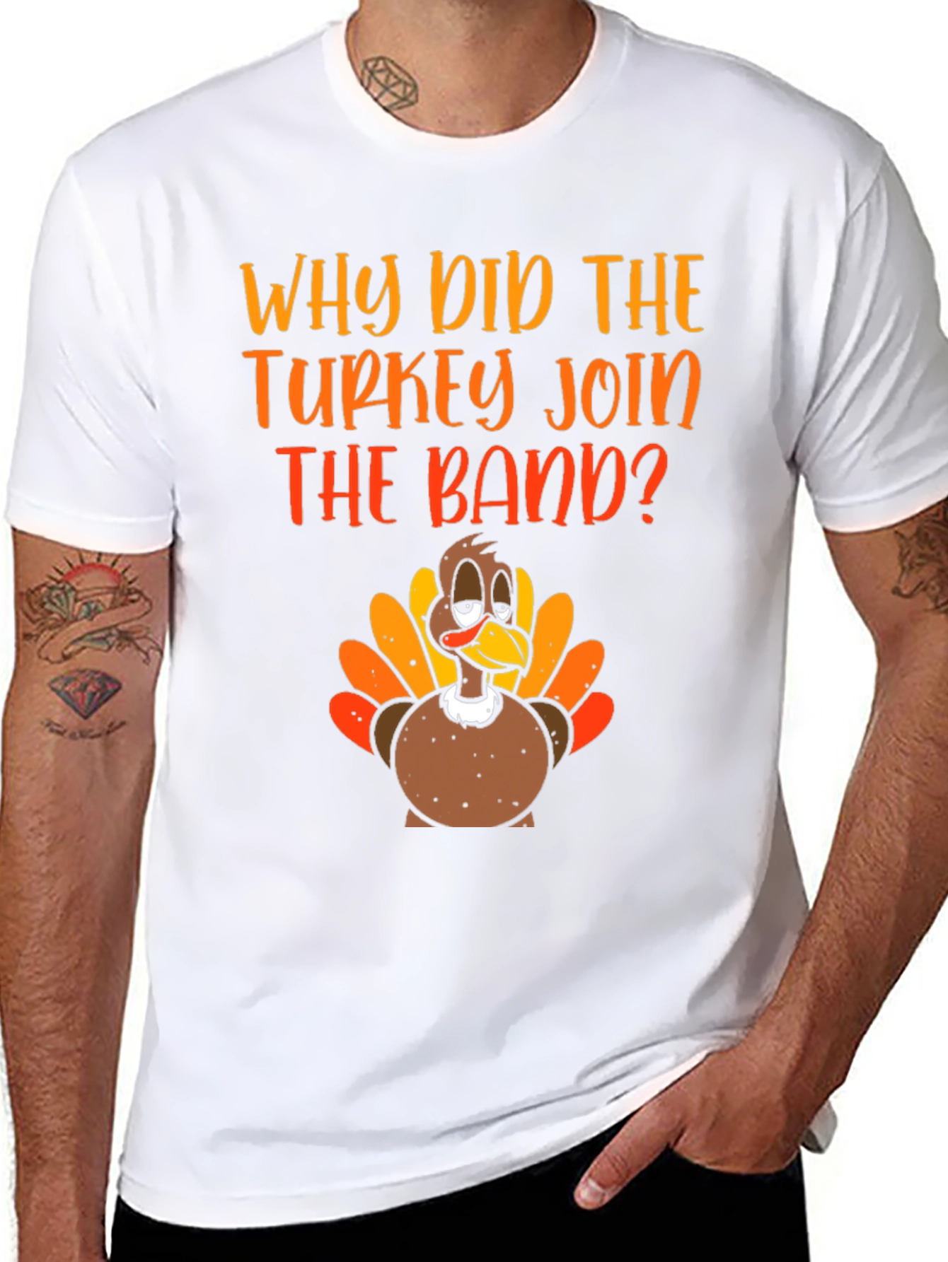 Turkey Band T-Shirt - Thanksgiving Humor Tee