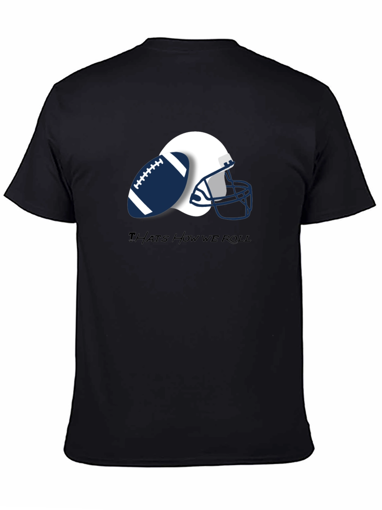 Football Helmet & Ball Graphic T-Shirt