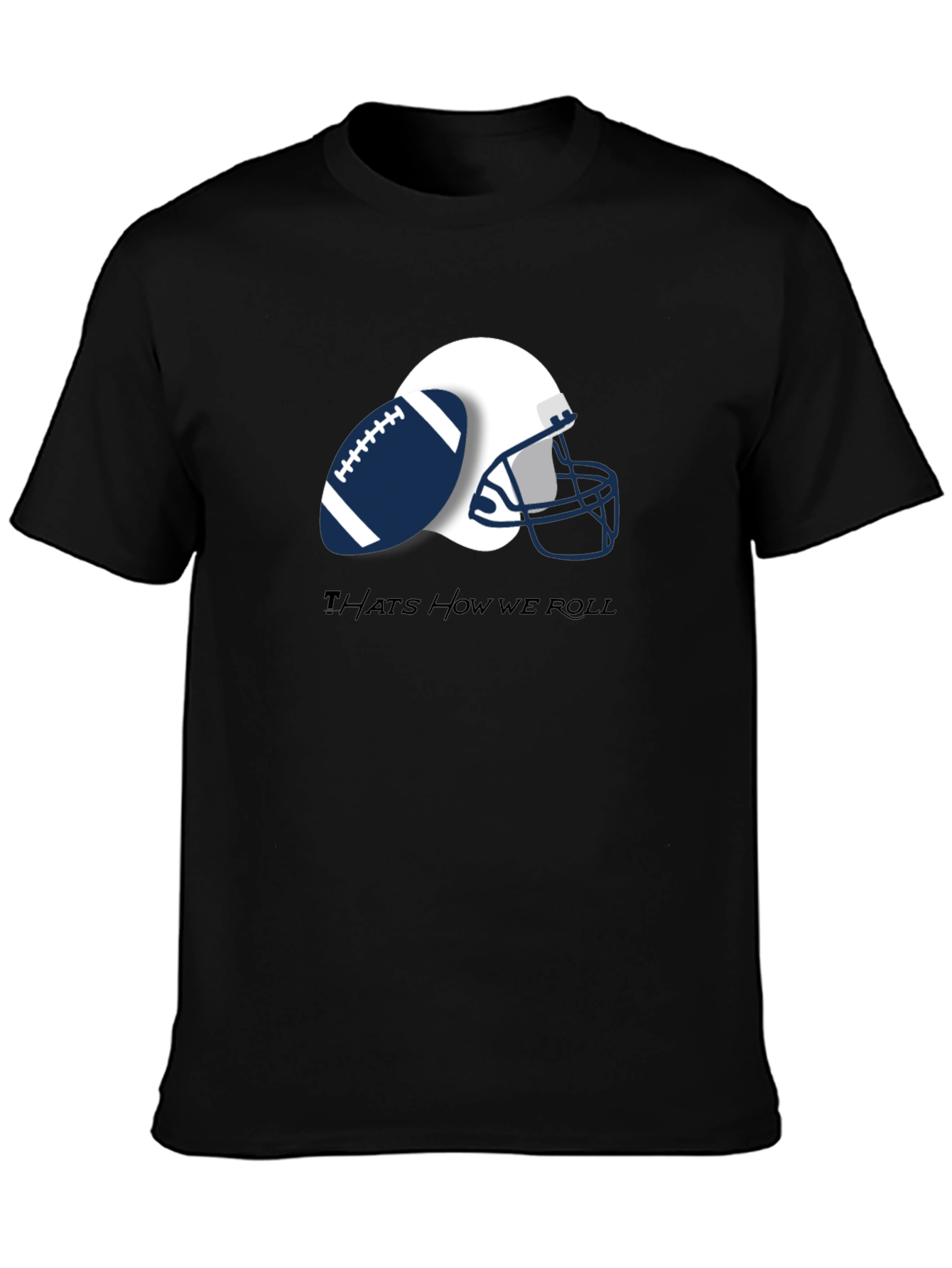 Football Helmet & Ball Graphic T-Shirt