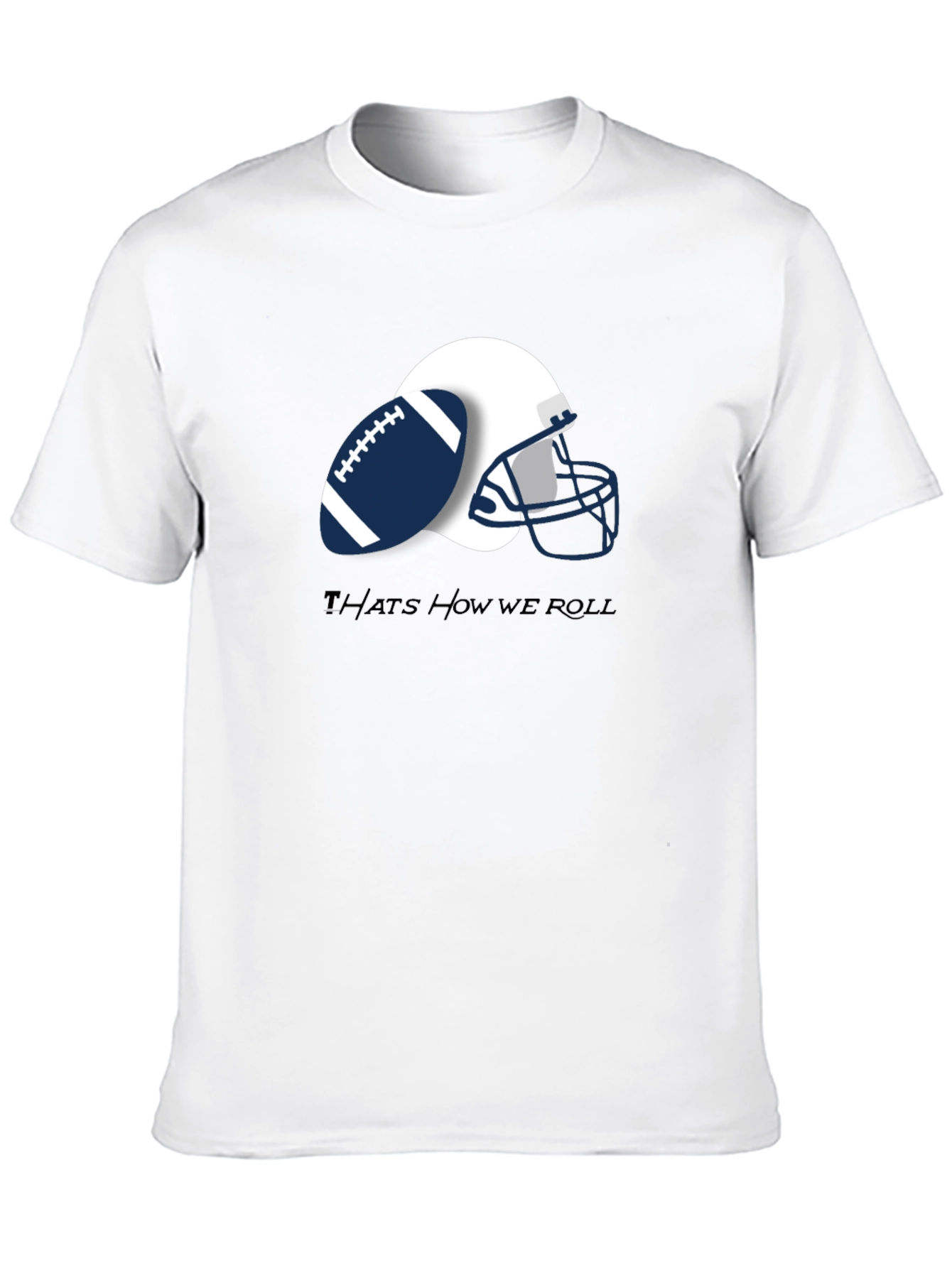Football Helmet & Ball Graphic T-Shirt