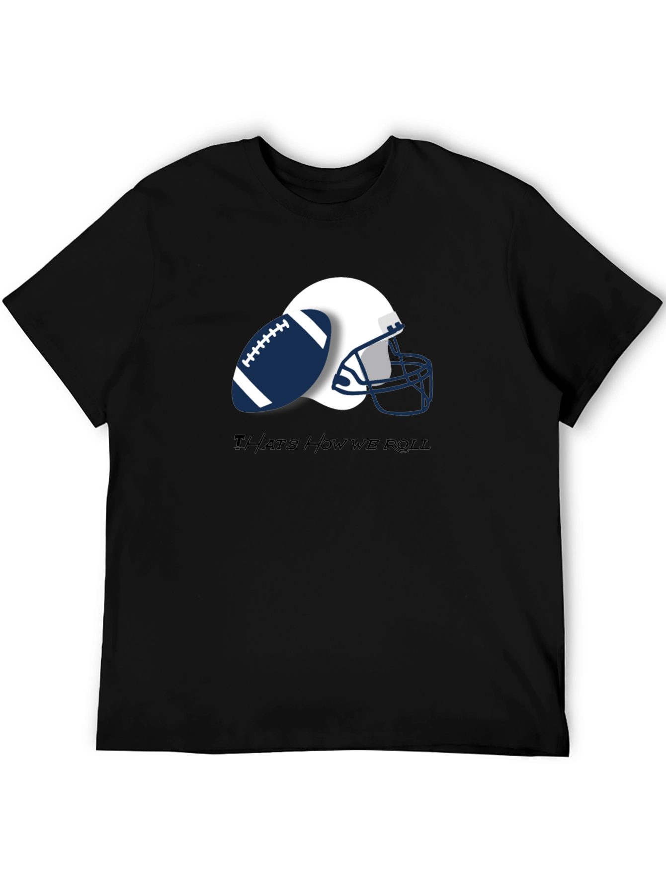 Football Helmet & Ball Graphic T-Shirt