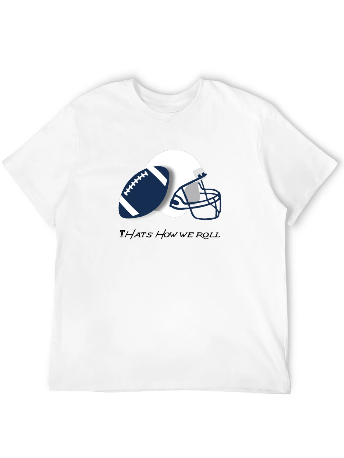 Football Helmet & Ball Graphic T-Shirt