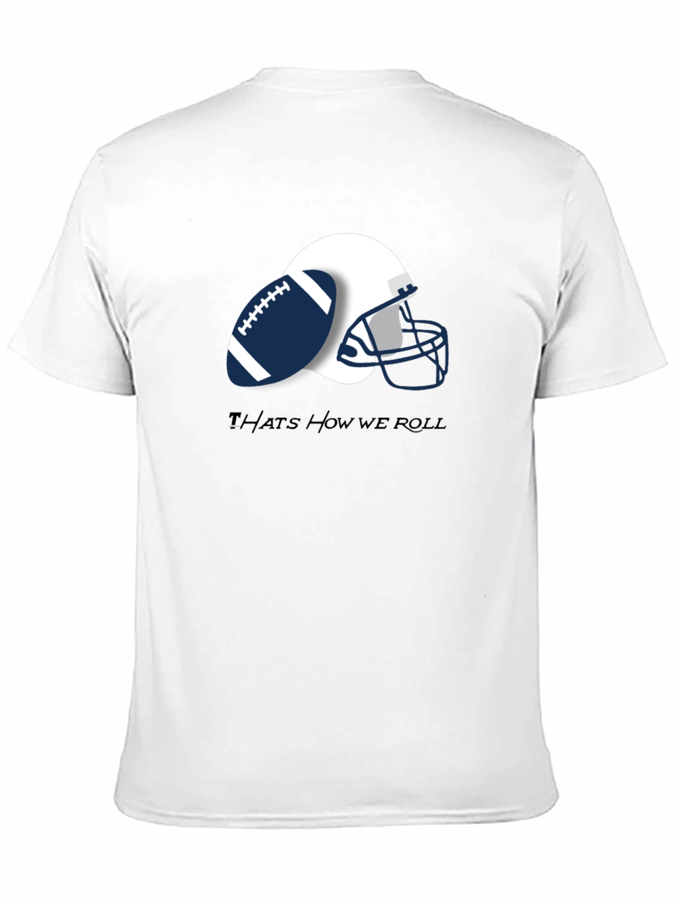 Football Helmet & Ball Graphic T-Shirt