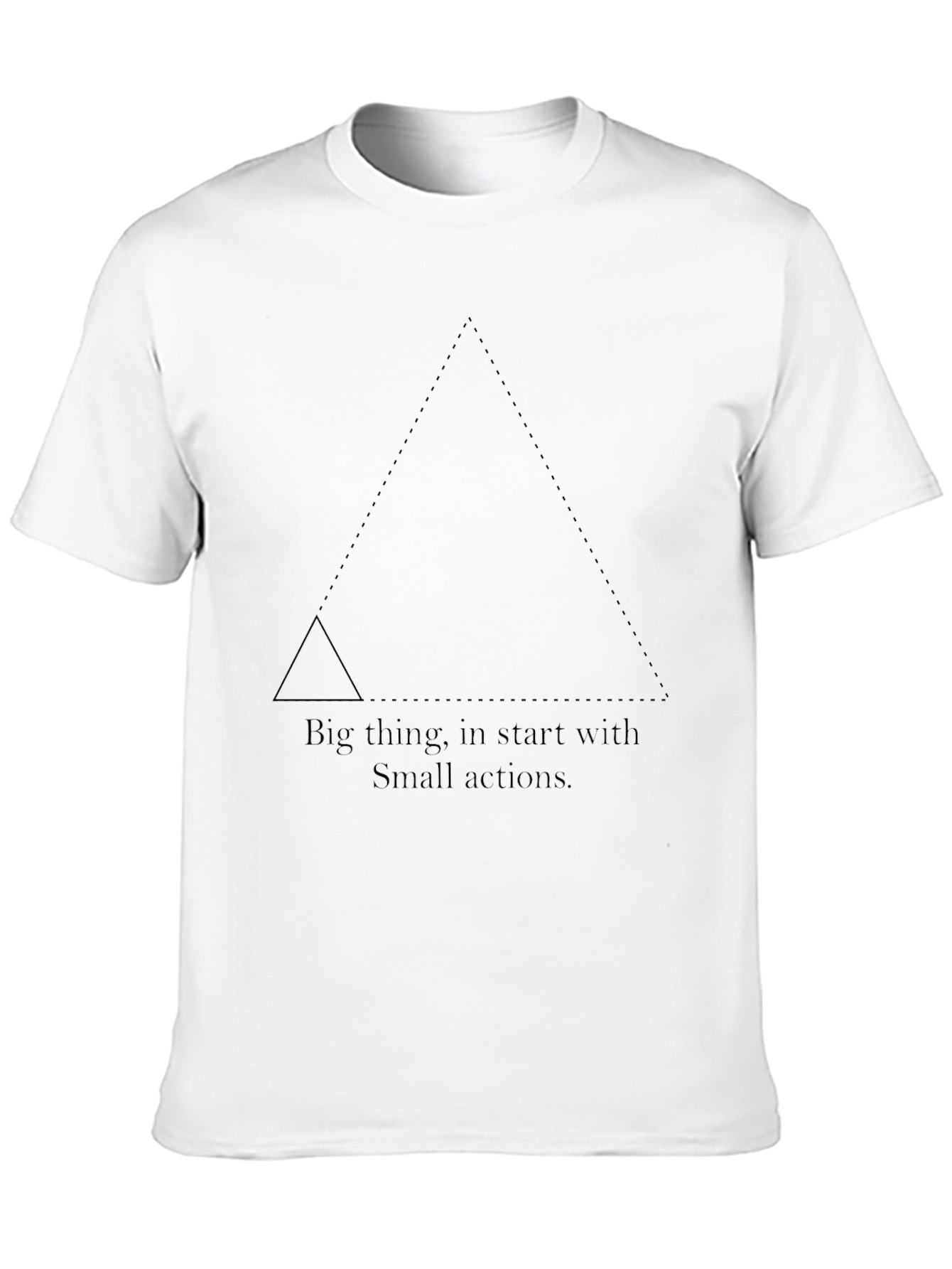 Motivational Triangle Graphic Tee - Black
