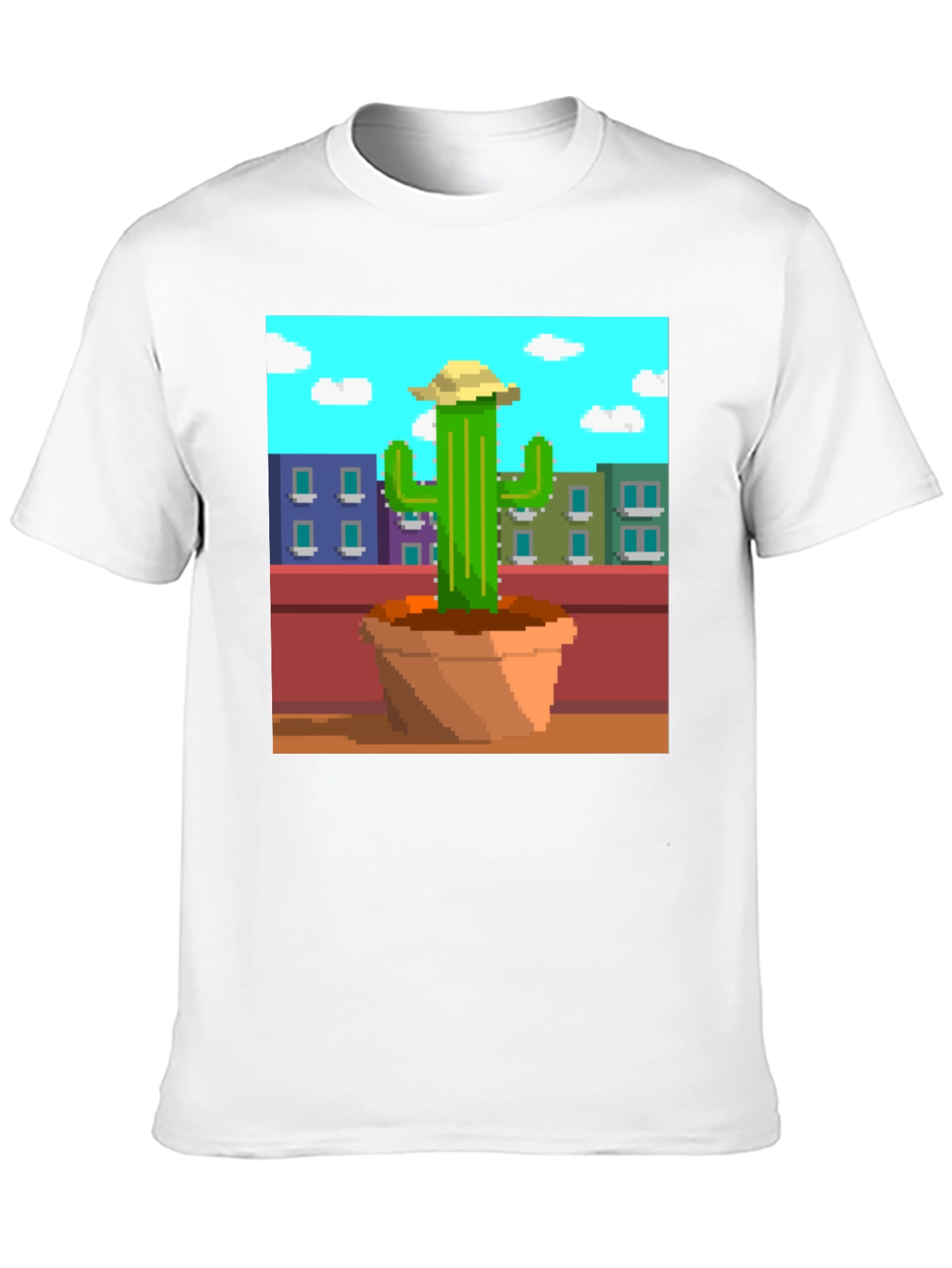 Pixel Cactus T-Shirt - Retro Gaming Style