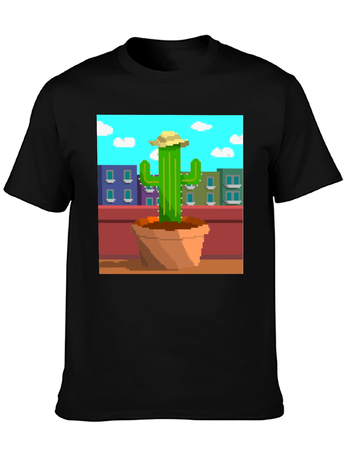 Pixel Cactus T-Shirt - Retro Gaming Style