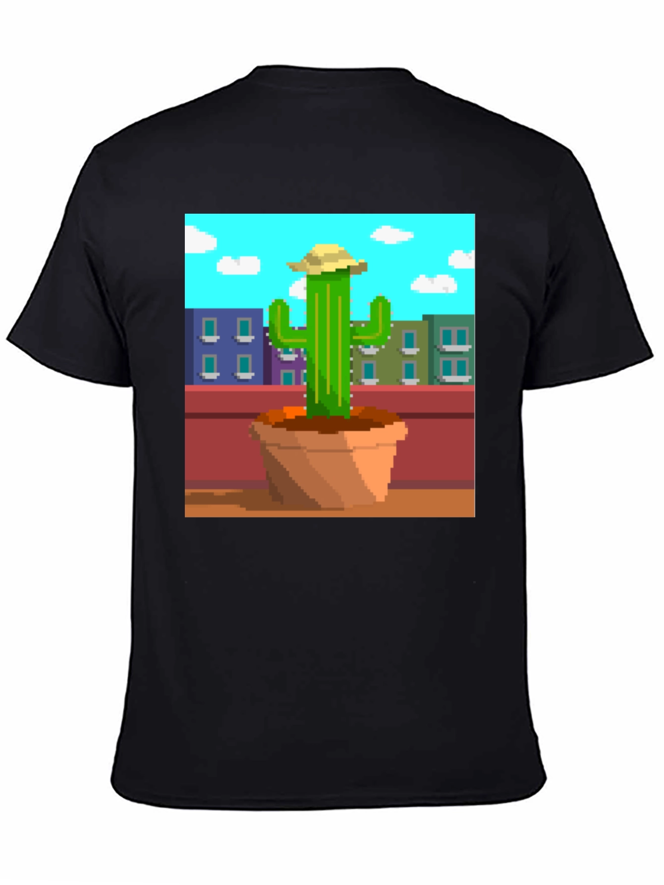 Pixel Cactus T-Shirt - Retro Gaming Style