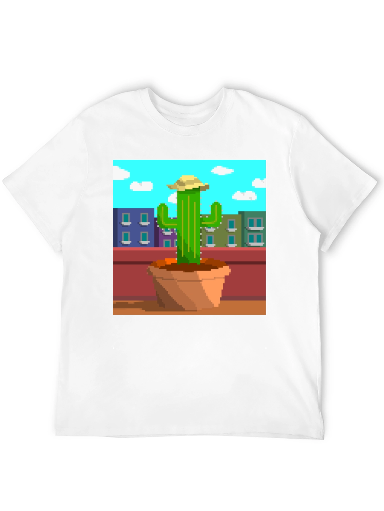 Pixel Cactus T-Shirt - Retro Gaming Style