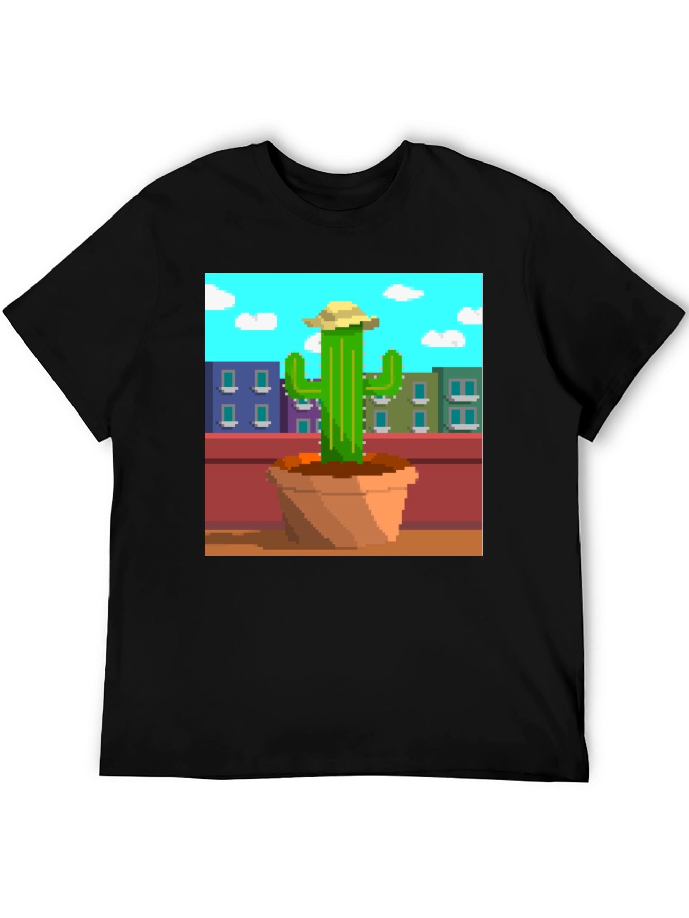 Pixel Cactus T-Shirt - Retro Gaming Style