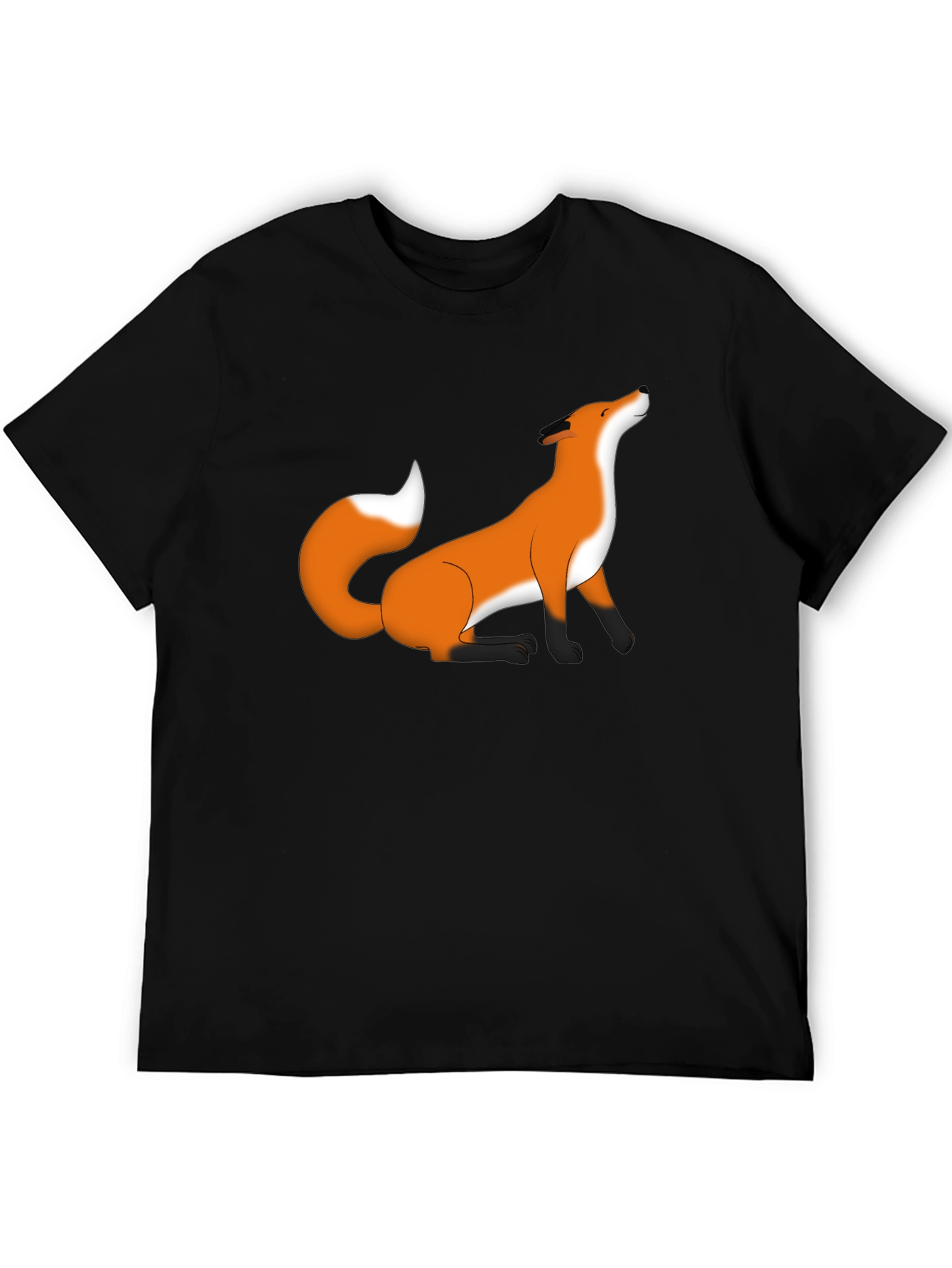 Fox Graphic Black T-Shirt - Unique Animal Print