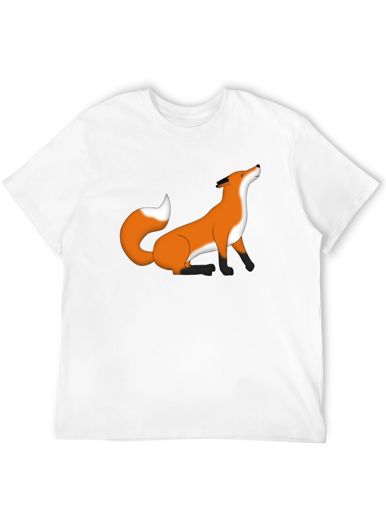 Fox Graphic Black T-Shirt - Unique Animal Print