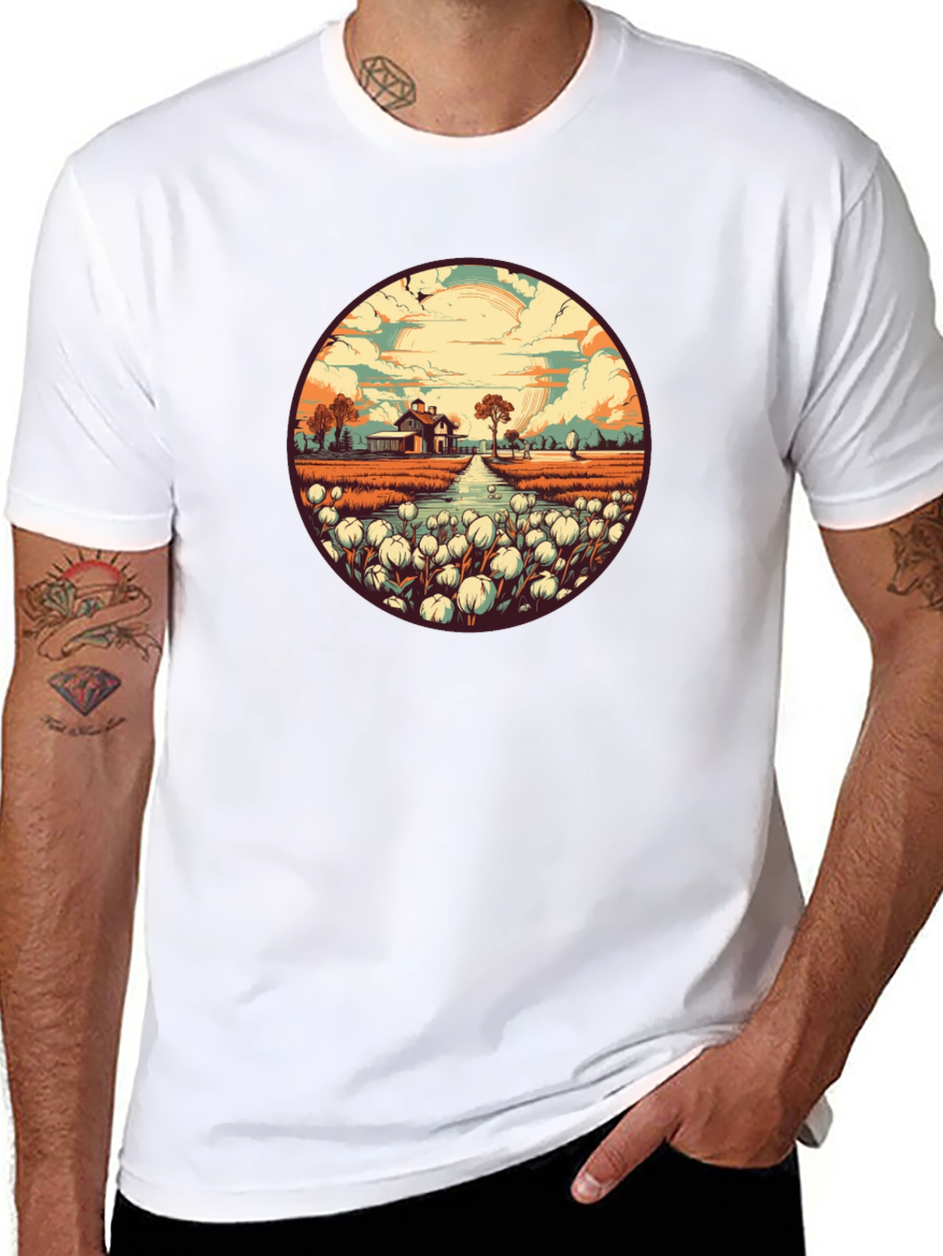 Cotton Field Farmhouse Graphic Tee