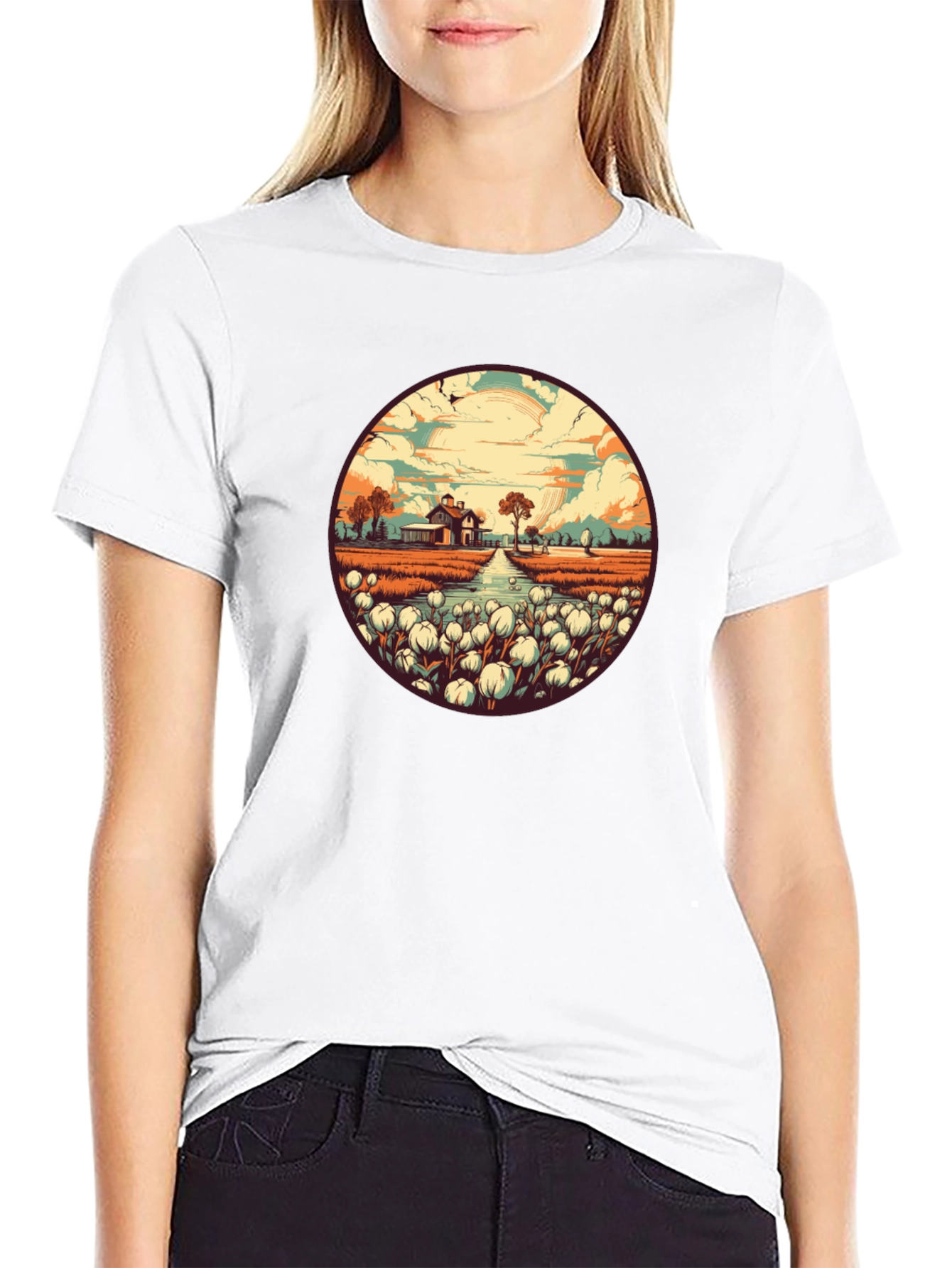 Cotton Field Farmhouse Graphic Tee