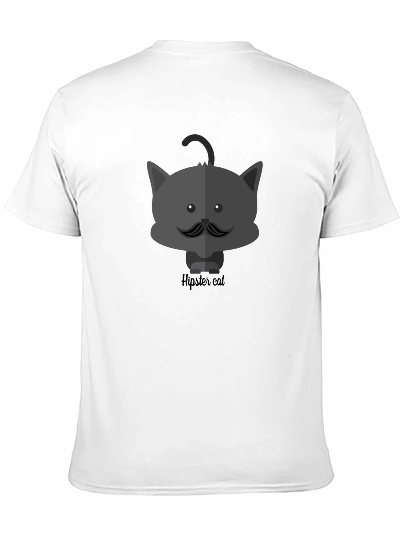 Hipster Cat Graphic Print T-Shirt