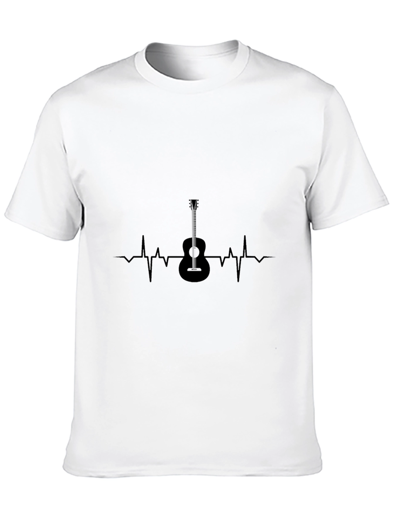 Guitar Heartbeat Graphic Tee - Musical Passion