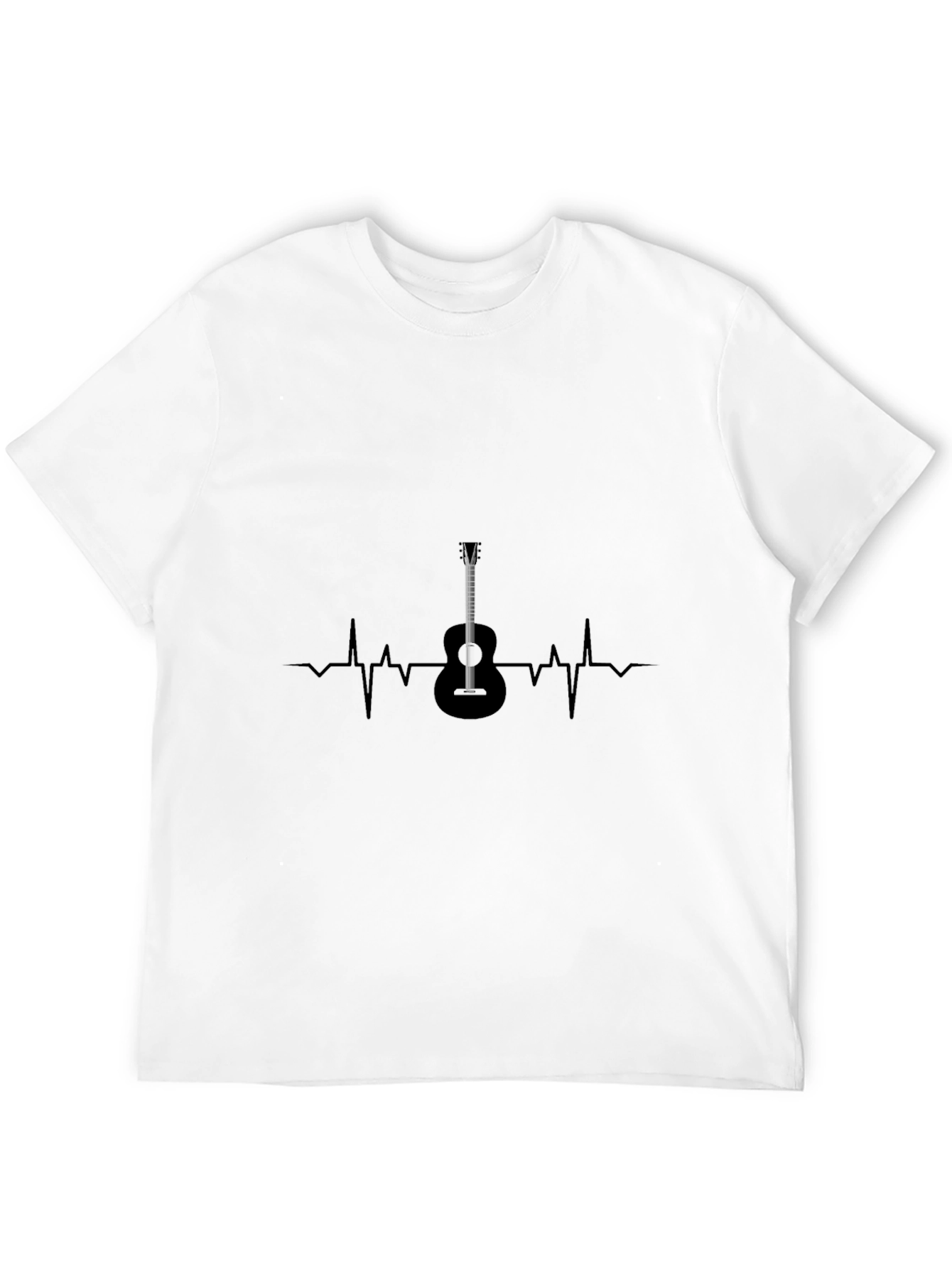 Guitar Heartbeat Graphic Tee - Musical Passion