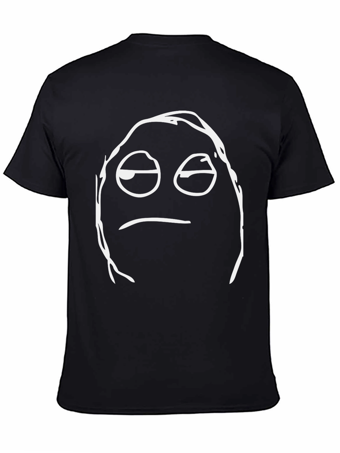Meme Face Graphic Black T-Shirt