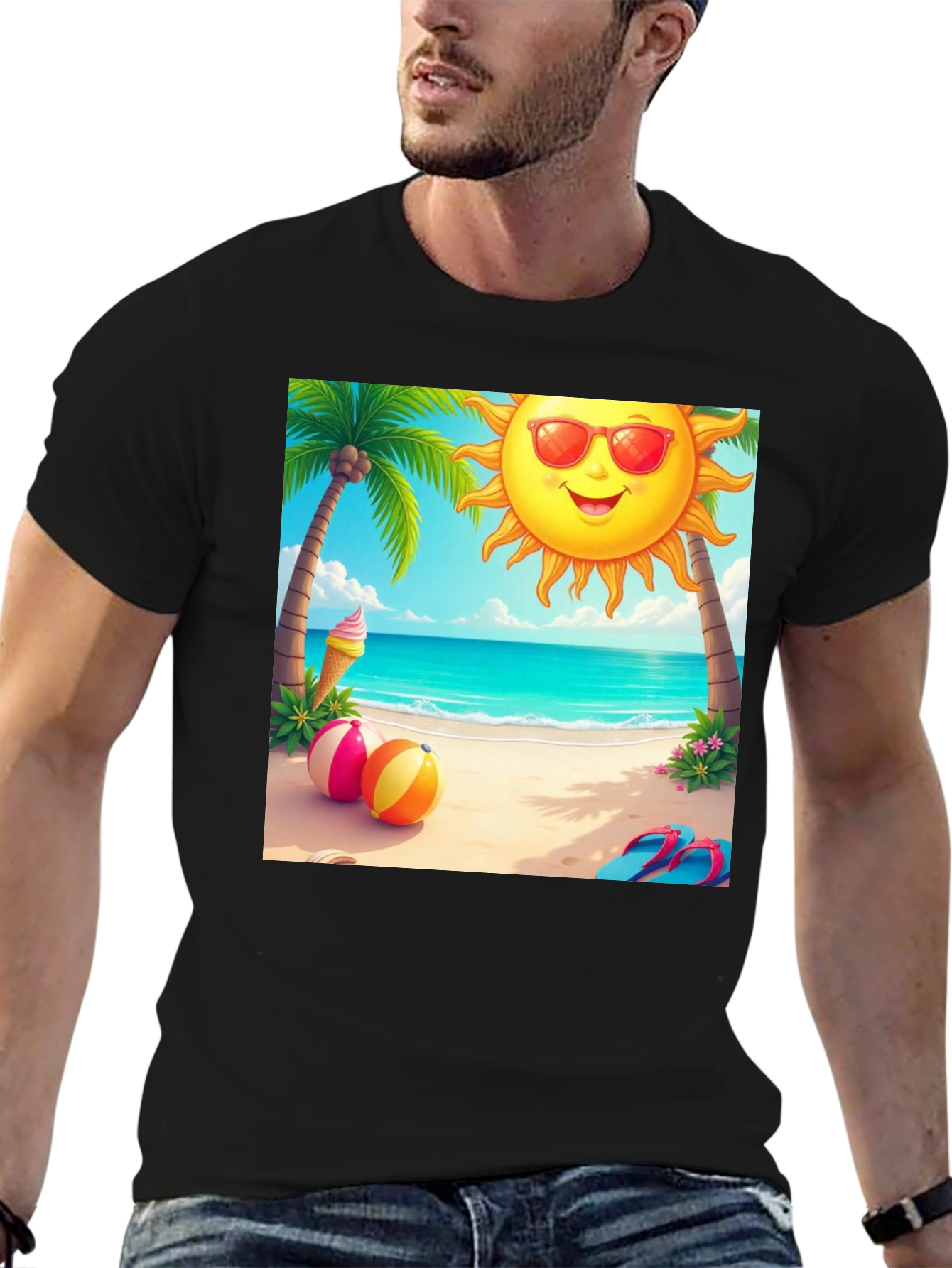 Beach Vibes Graphic Tee - Summer Holiday T-Shirt