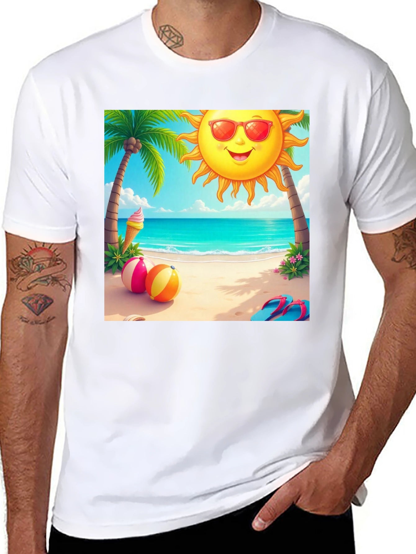 Beach Vibes Graphic Tee - Summer Holiday T-Shirt