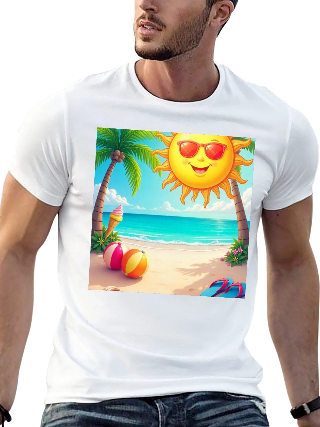 Beach Vibes Graphic Tee - Summer Holiday T-Shirt