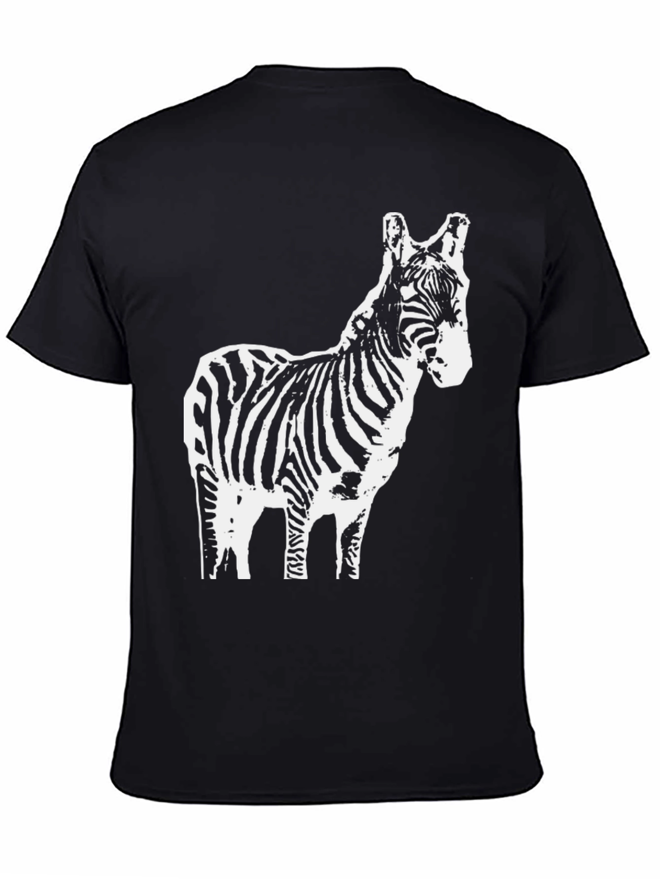 Zebra Graphic T-Shirt - Black Cotton Tee