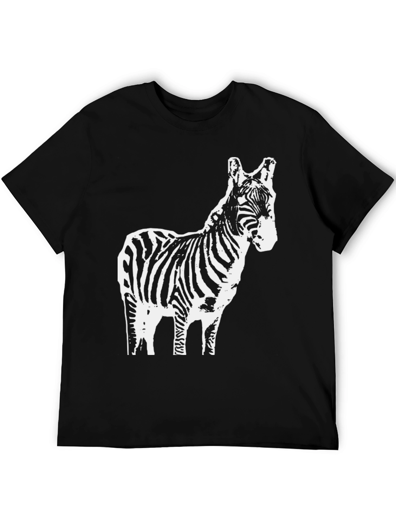 Zebra Graphic T-Shirt - Black Cotton Tee