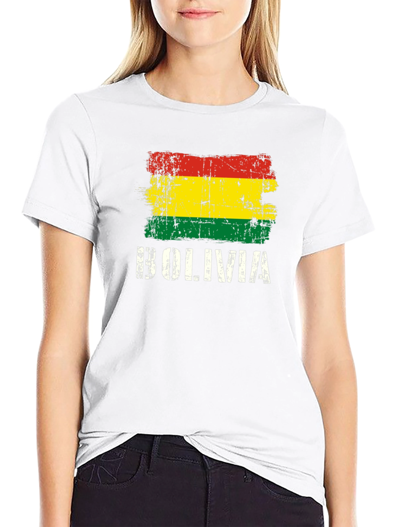 Bolivia Flag T-Shirt - Distressed Graphic Tee