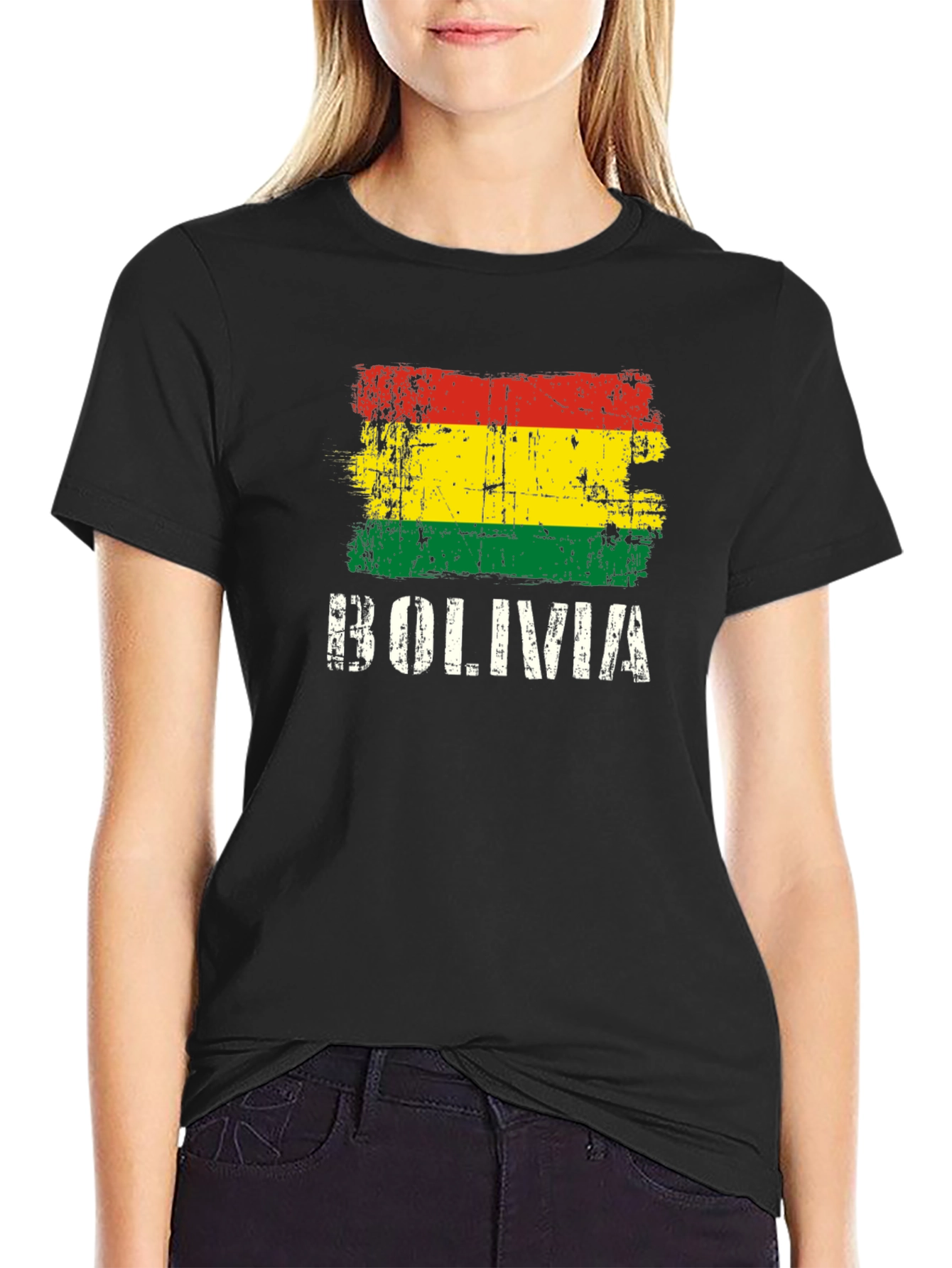 Bolivia Flag T-Shirt - Distressed Graphic Tee